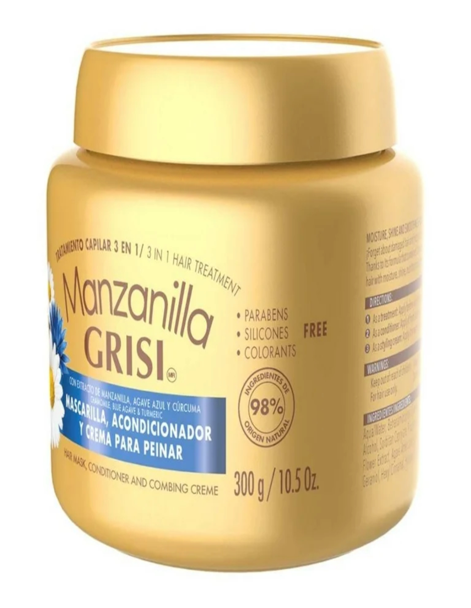 Foto 4 pulgar | Tratamiento Capilar 3 En 1 Manzanilla Grisi+ Termo De Agua De Regalo Güish