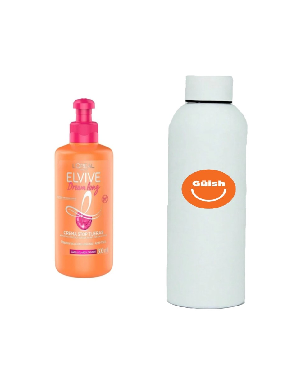 Foto 2 pulgar | Crema para Peinar Loreal Elvive con Keratina + Termo de Agua Güish