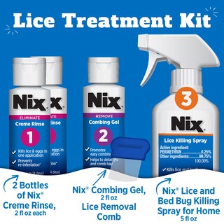 Foto 2 | Kit De Tratamiento Para Piojos Nix Complete Con Spray Y Peine Para Piojos - Venta Internacional.