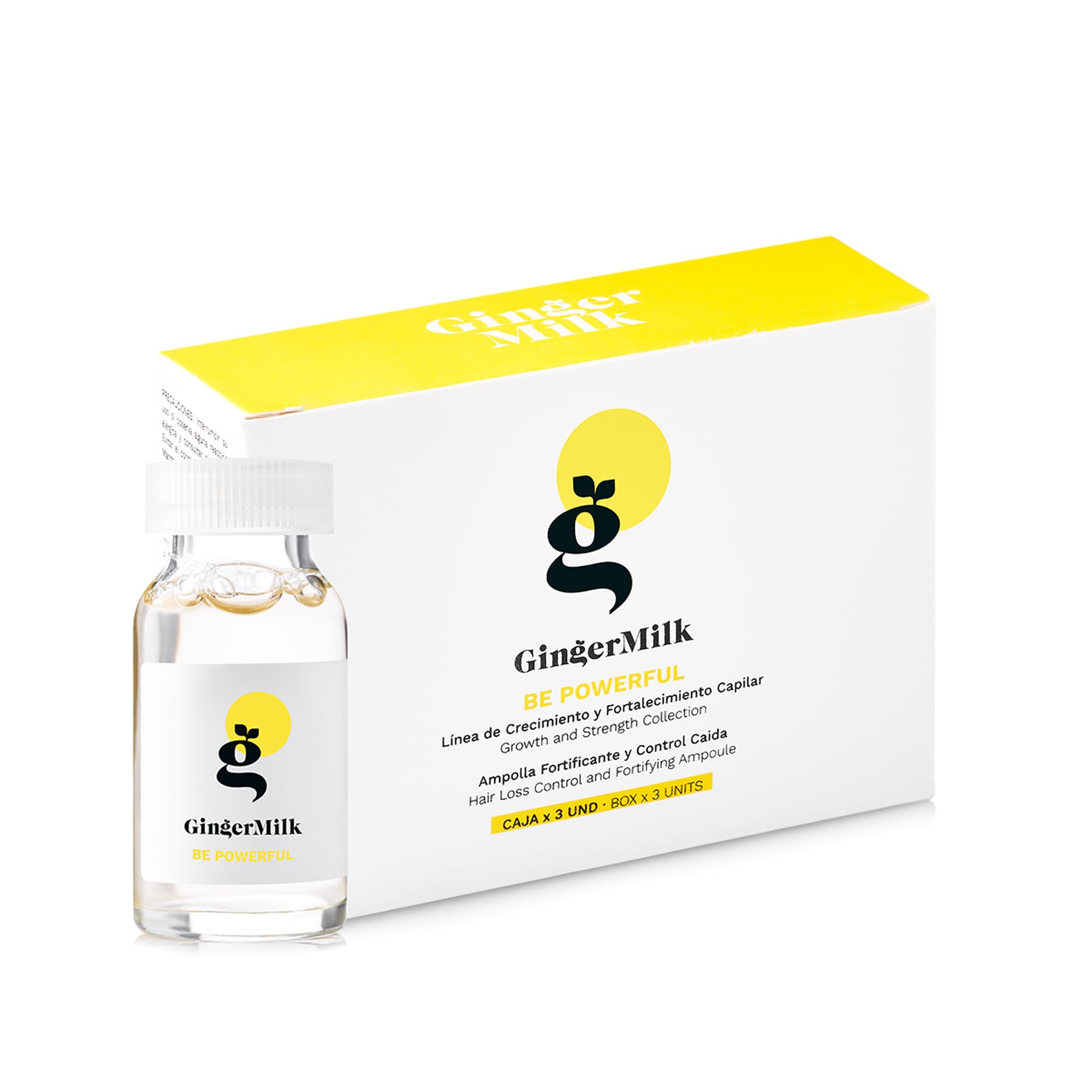 Foto 1 | Ampolla Antipérdida De Cabello Con Leche De Jengibre Con Biotina, 15 Ml, 3 - Venta Internacional.