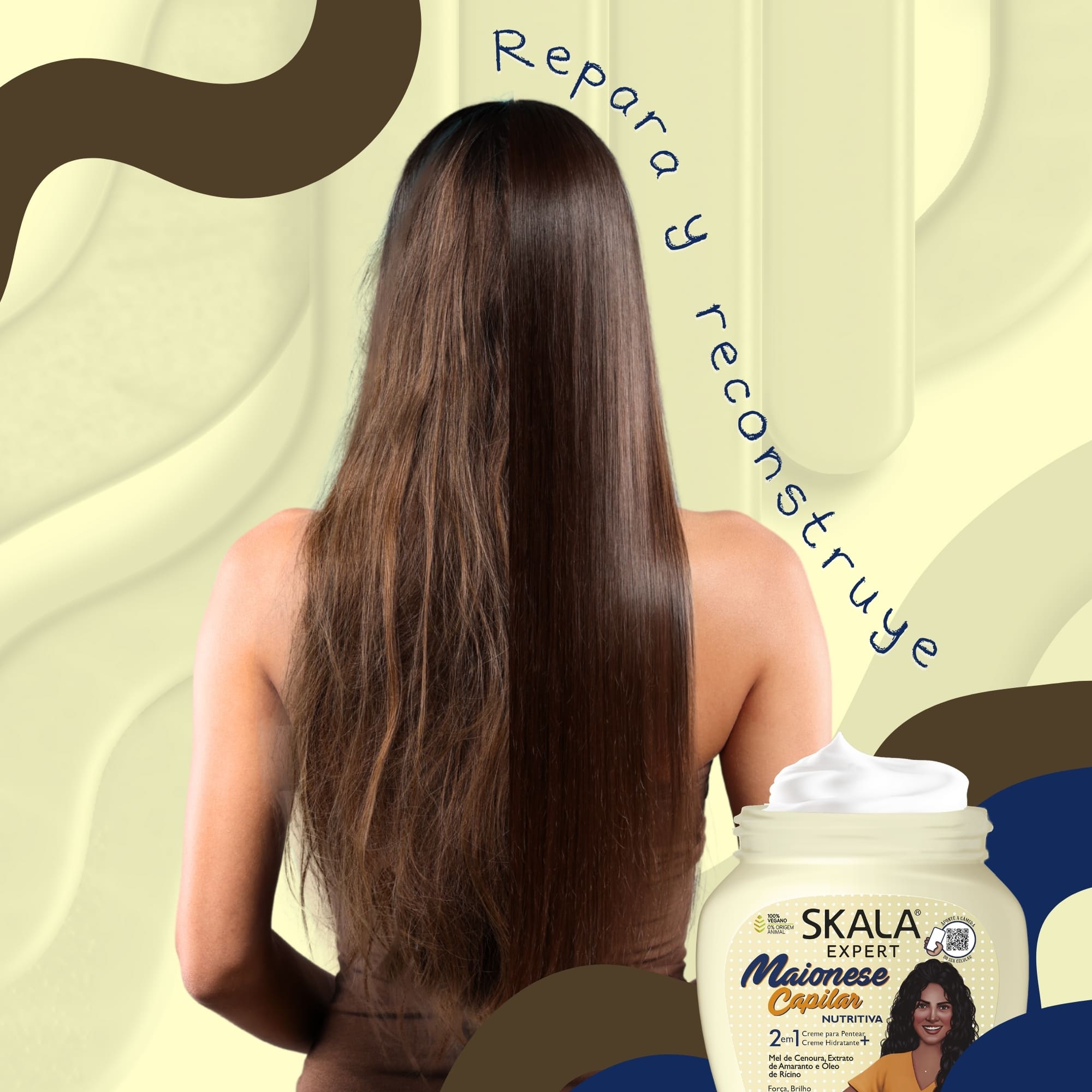 Foto 3 pulgar | Crema Para Peinar Skala Para Cabello Lacio Rizado Dañado 1kg