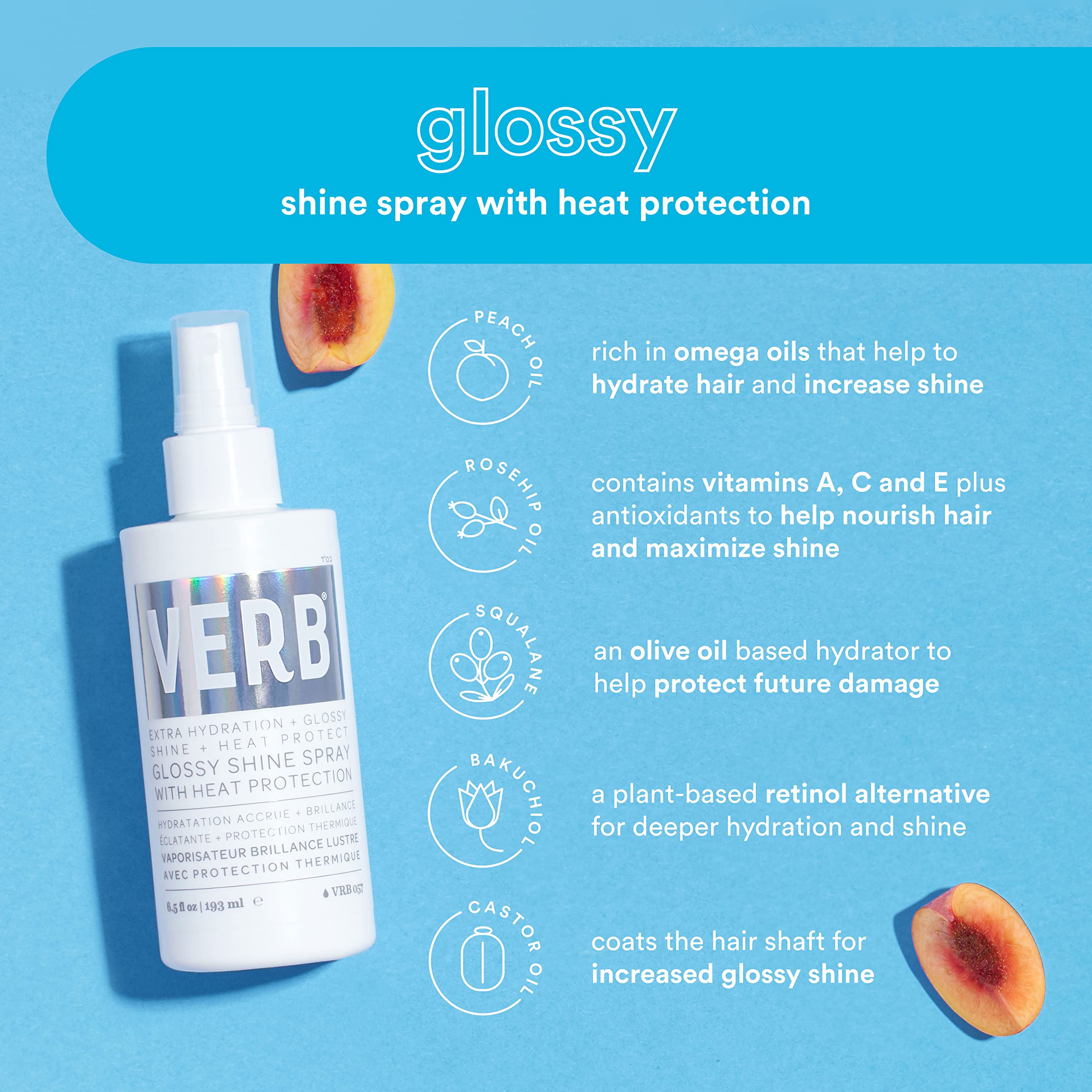 Foto 6 pulgar | Spray Shine Verb Glossy Con Protección Contra El Calor 192 Ml - Venta Internacional.