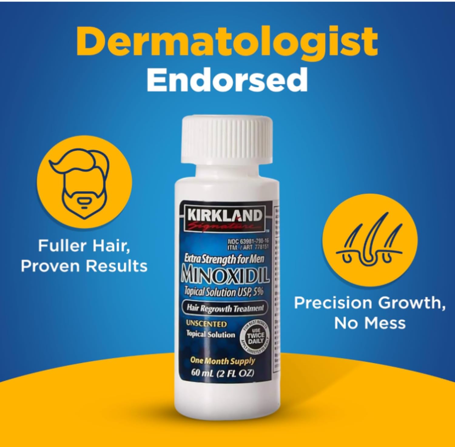 Foto 6 pulgar | Tratamiento Anticaída Kirkland, Suministro De 5% De Minoxidil Para 6 Meses - Venta Internacional.