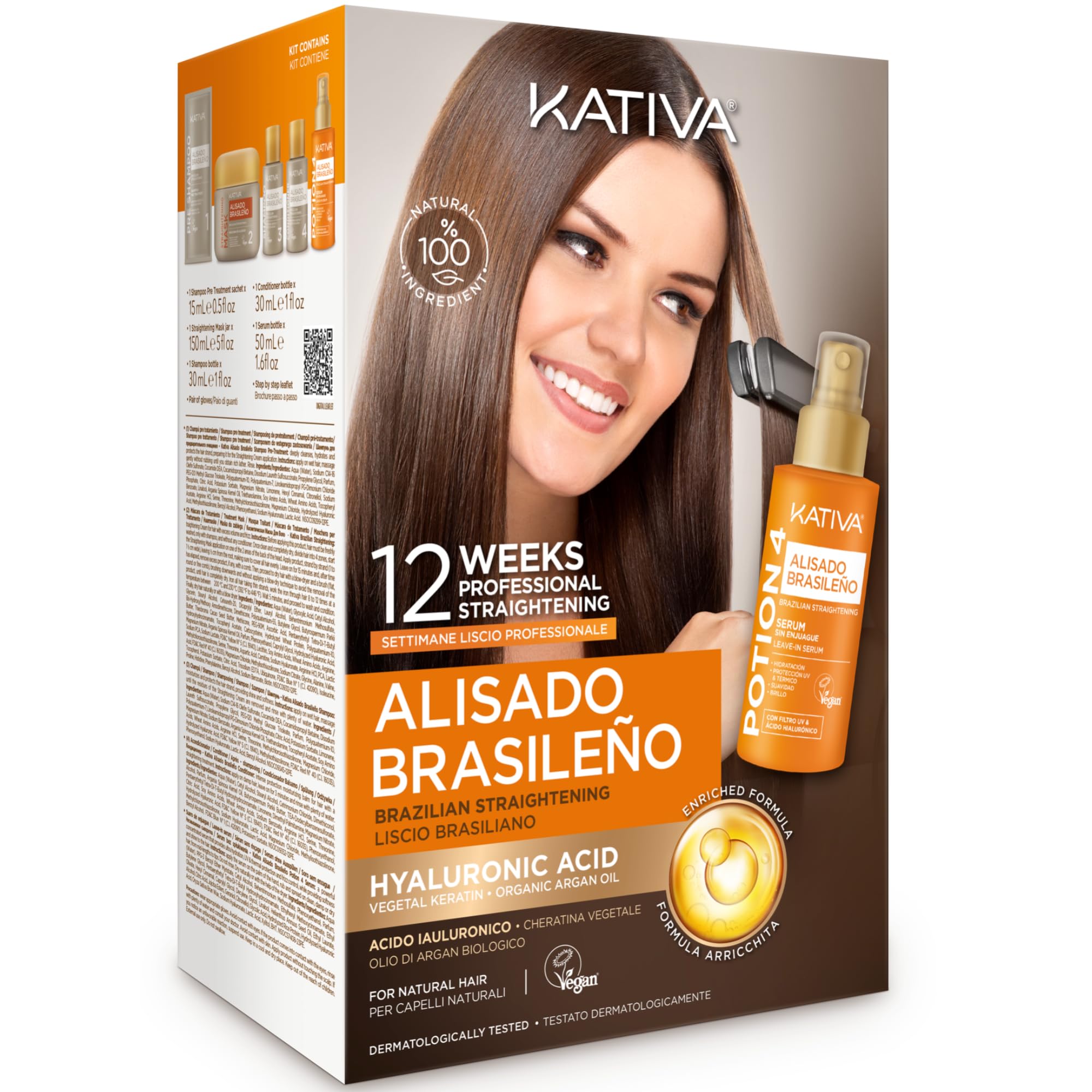 Foto 2 pulgar | Kit De Tratamiento Para Alisar El Cabello Kativa Keratin Premium - Venta Internacional.