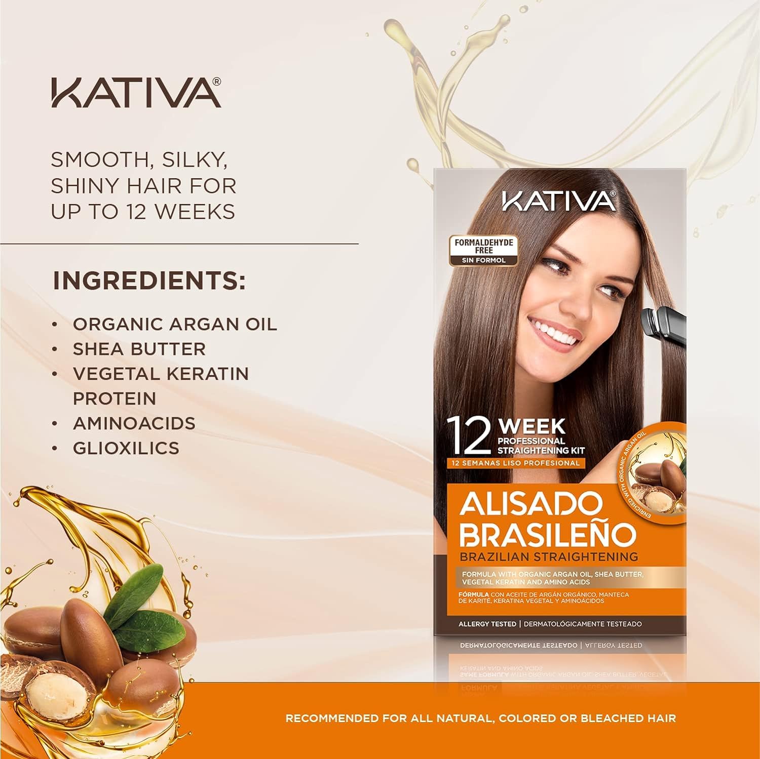Foto 7 pulgar | Kit De Tratamiento Para Alisar El Cabello Kativa Keratin Premium - Venta Internacional.