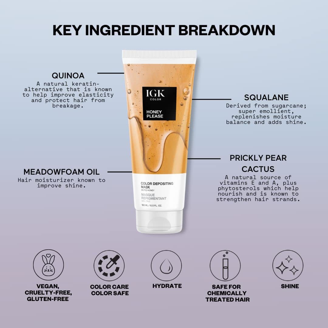 Foto 5 | Mascarilla Depositante De Color Igk Honey Honey Please Con Escualano - Venta Internacional.