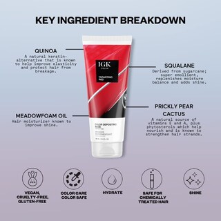 Foto 4 | Mascarilla Depositante De Color Igk Tarantino Red 180 Ml, Vegana, Libre De Crueldad Animal - Venta Internacional.