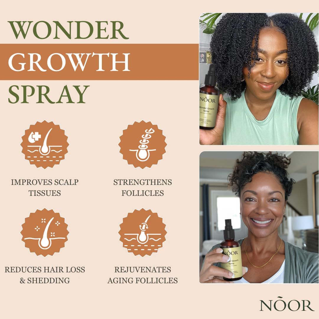 Foto 3 pulgar | Spray Para El Crecimiento Del Cabello Noor Wonder Para Mujer 9 En 1 Superboost - Venta Internacional.