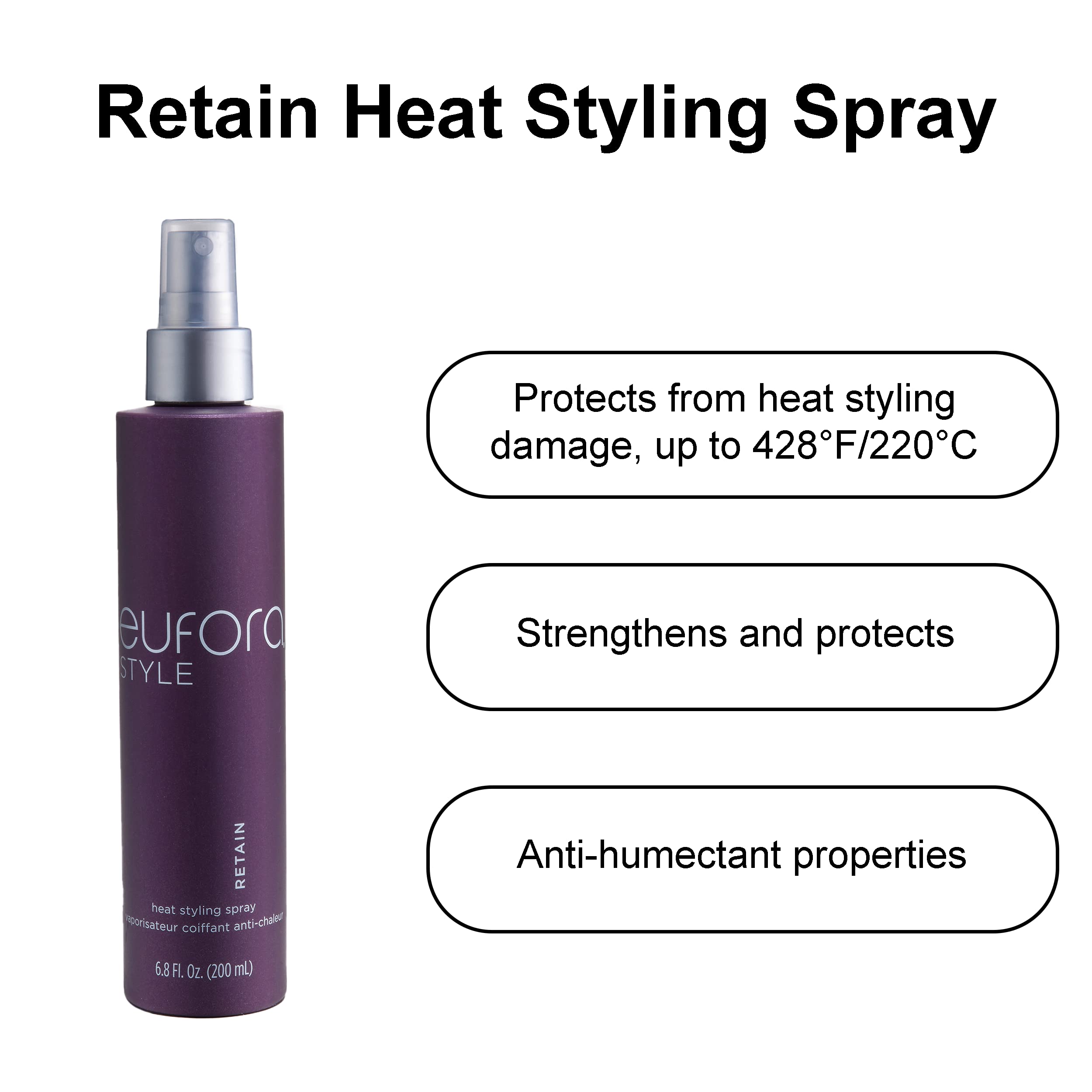 Foto 3 pulgar | Aerosol Para Peinar Con Calor Eufora Style Retain 200 Ml - Venta Internacional.