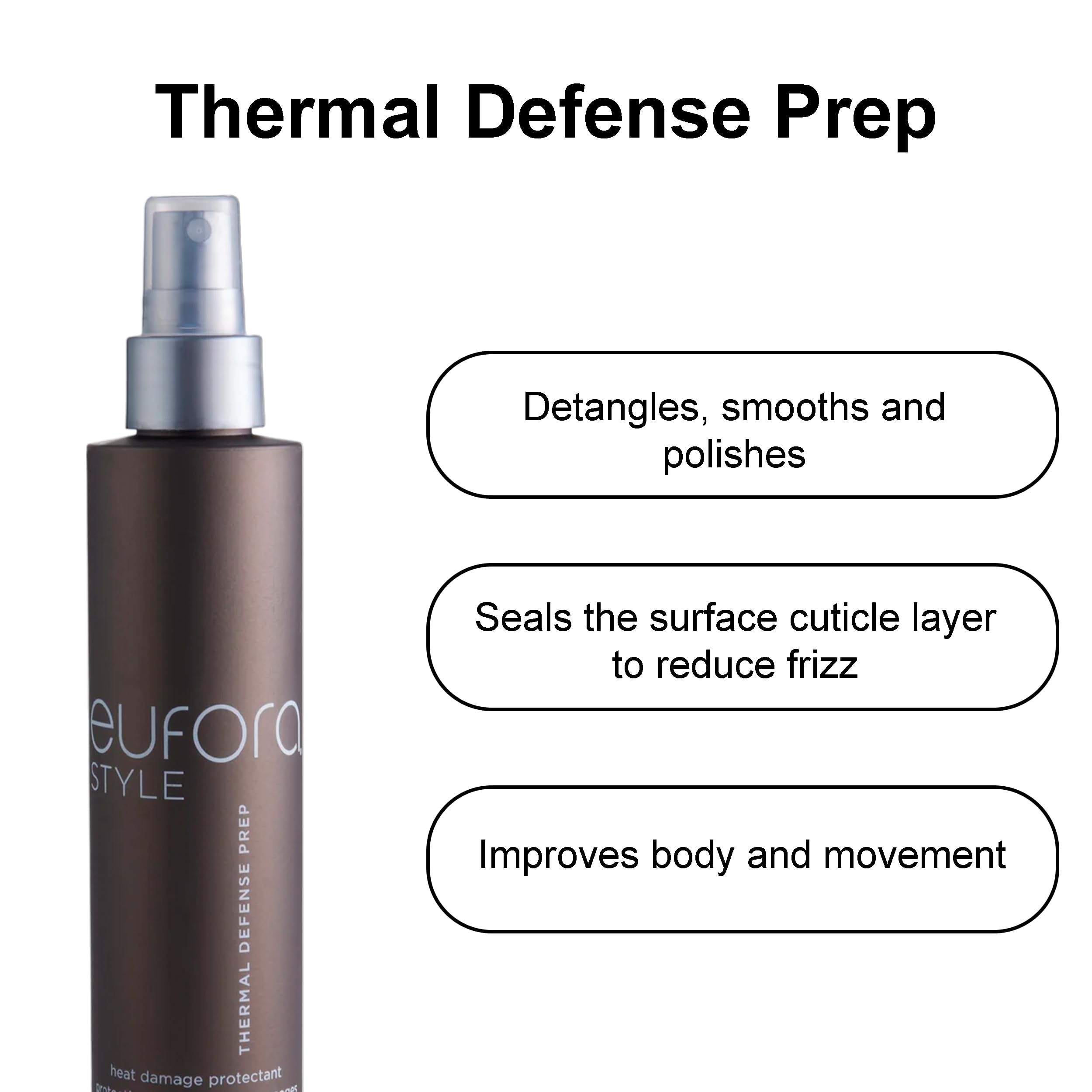 Foto 3 pulgar | Spray Protector Para El Cabello Eufora Style Thermal Defense Prep - Venta Internacional.