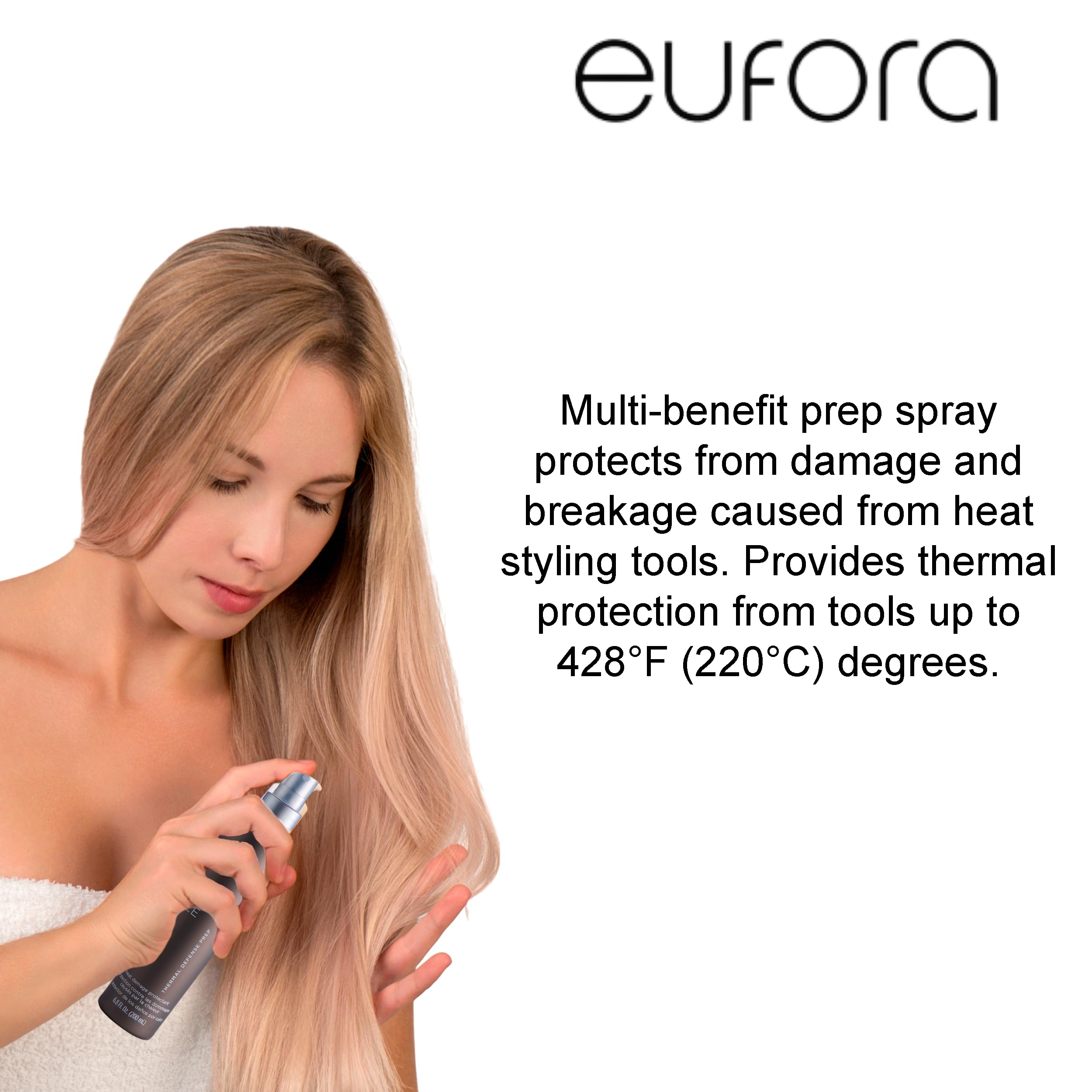 Foto 6 pulgar | Spray Protector Para El Cabello Eufora Style Thermal Defense Prep - Venta Internacional.