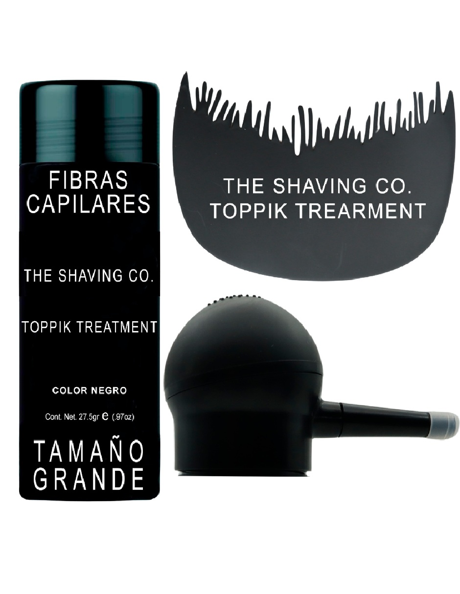 Kit Completo Fibra Capilar Negro Con Atomizador Y Peine
