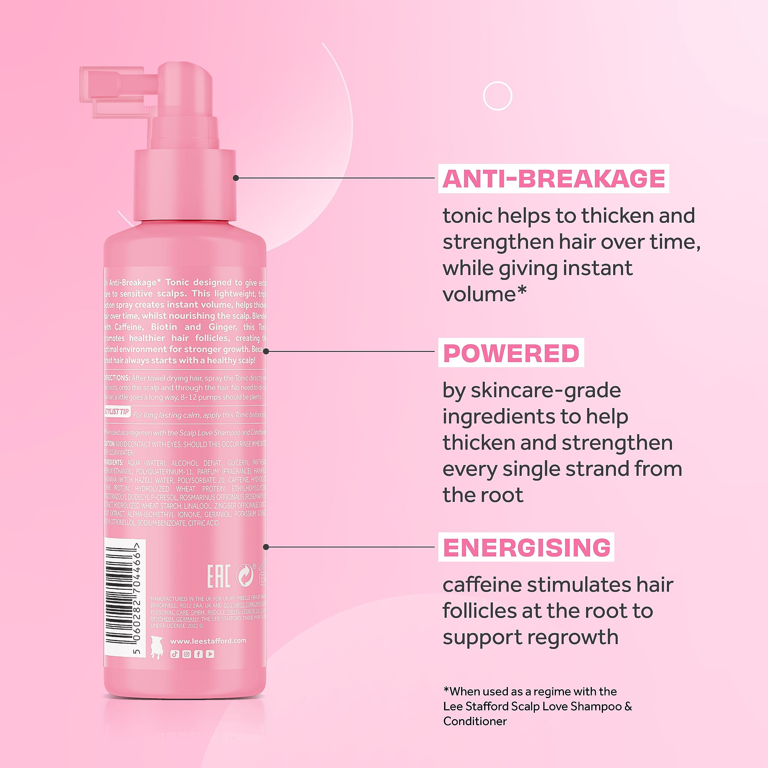 Foto 4 pulgar | Tónico Para La Caída Del Cabello Lee Stafford Scalp Love, 150 Ml, Voluminizador - Venta Internacional.