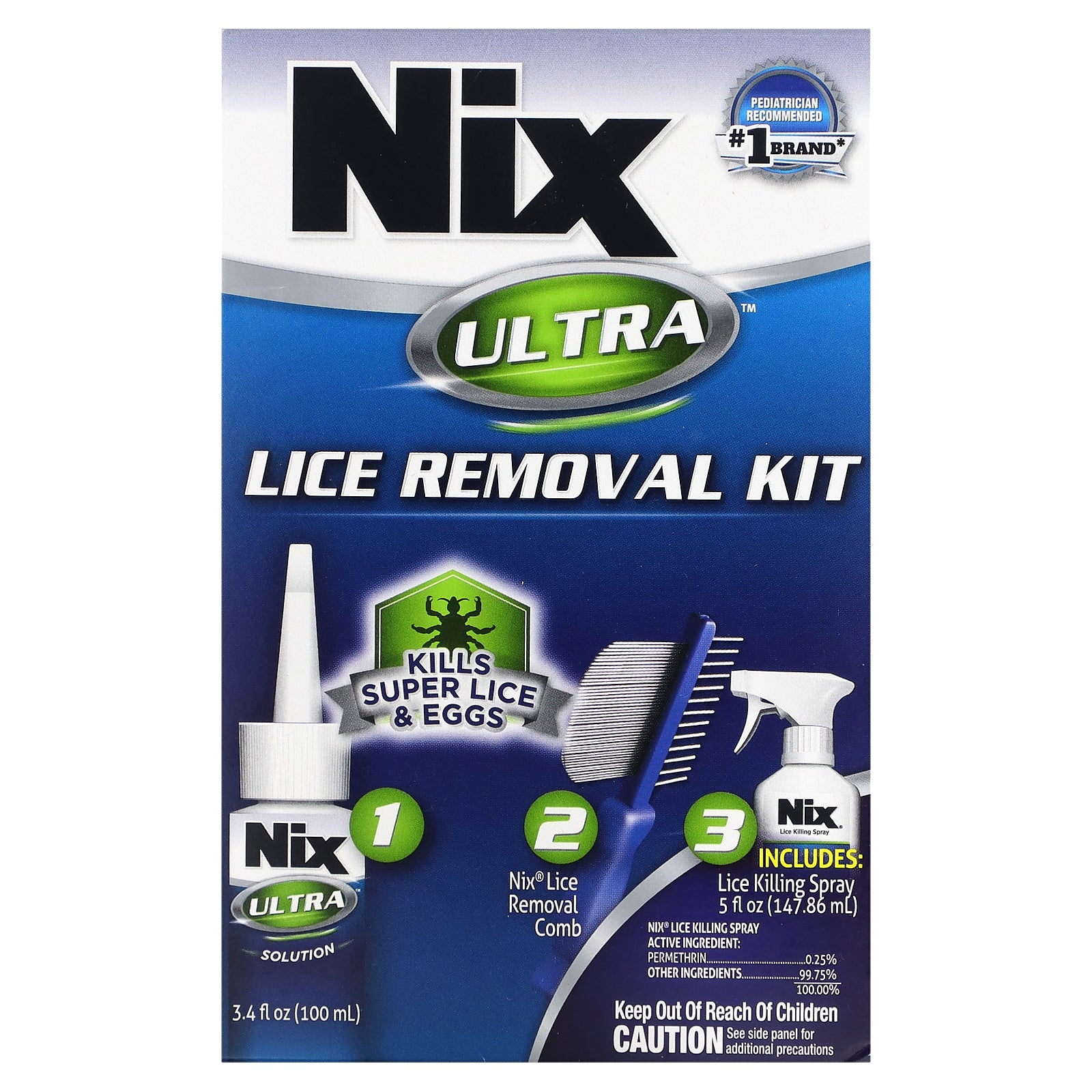 Kit De Eliminación De Piojos Nix Ultra 1 Kit - Venta Internacional.
