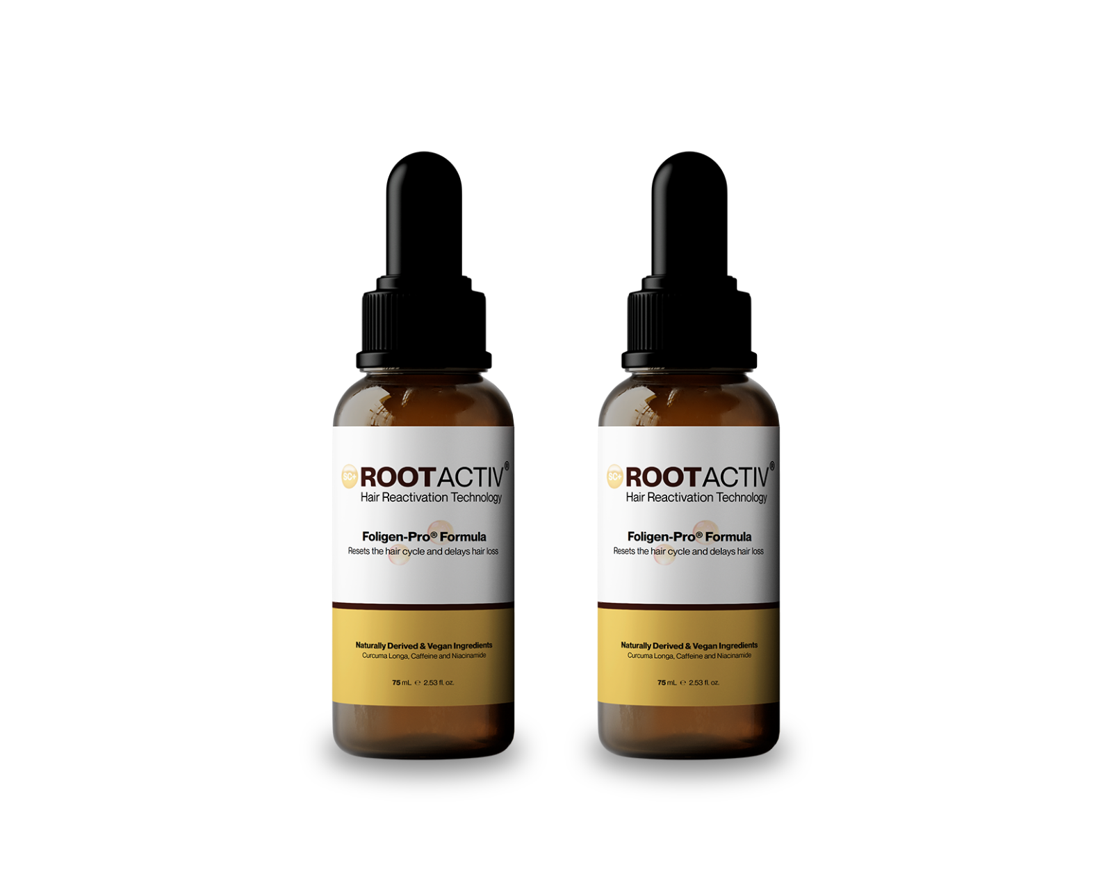 Loción Para La Caída Del Cabello Con Gotero Rootactiv  Capilia Longa + Niacinamida  Frasco Con 50 Ml  2 Pack.