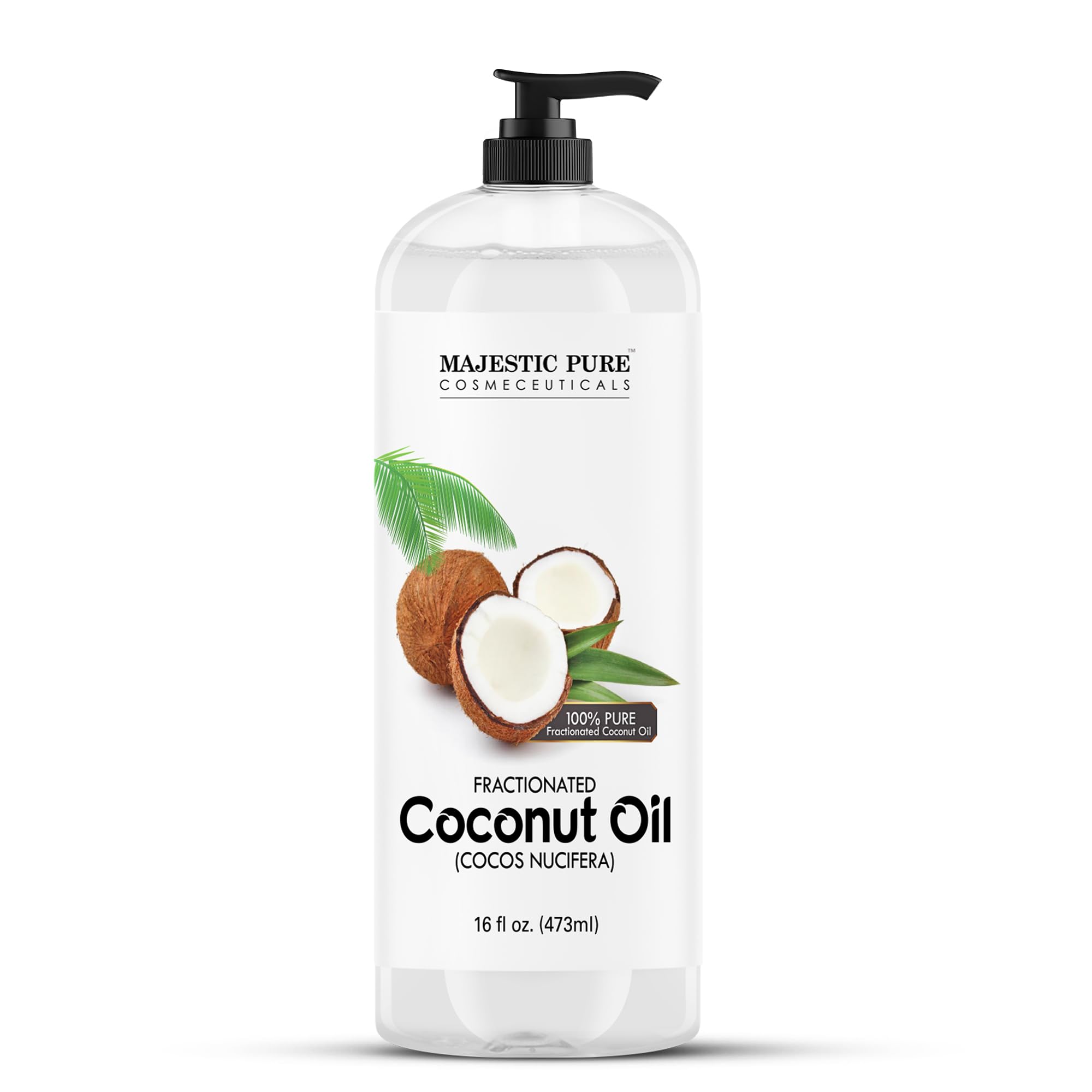 Aceite De Masaje Majestic Pure Fraccionado Aceite De Coco Fraccionado 480 Ml - Venta Internacional.