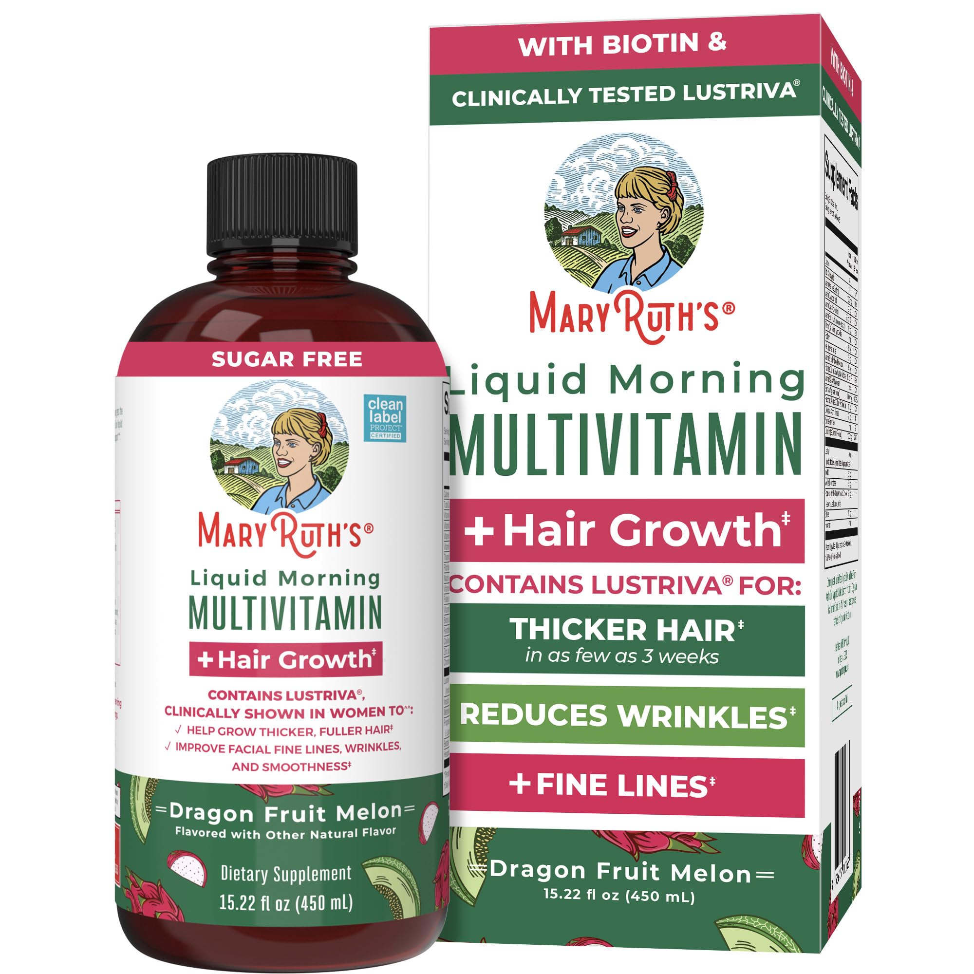Foto 2 pulgar | Suplemento Multivitamínico Líquido Para El Crecimiento Del Cabello Maryruth  450 Ml - Venta Internacional.