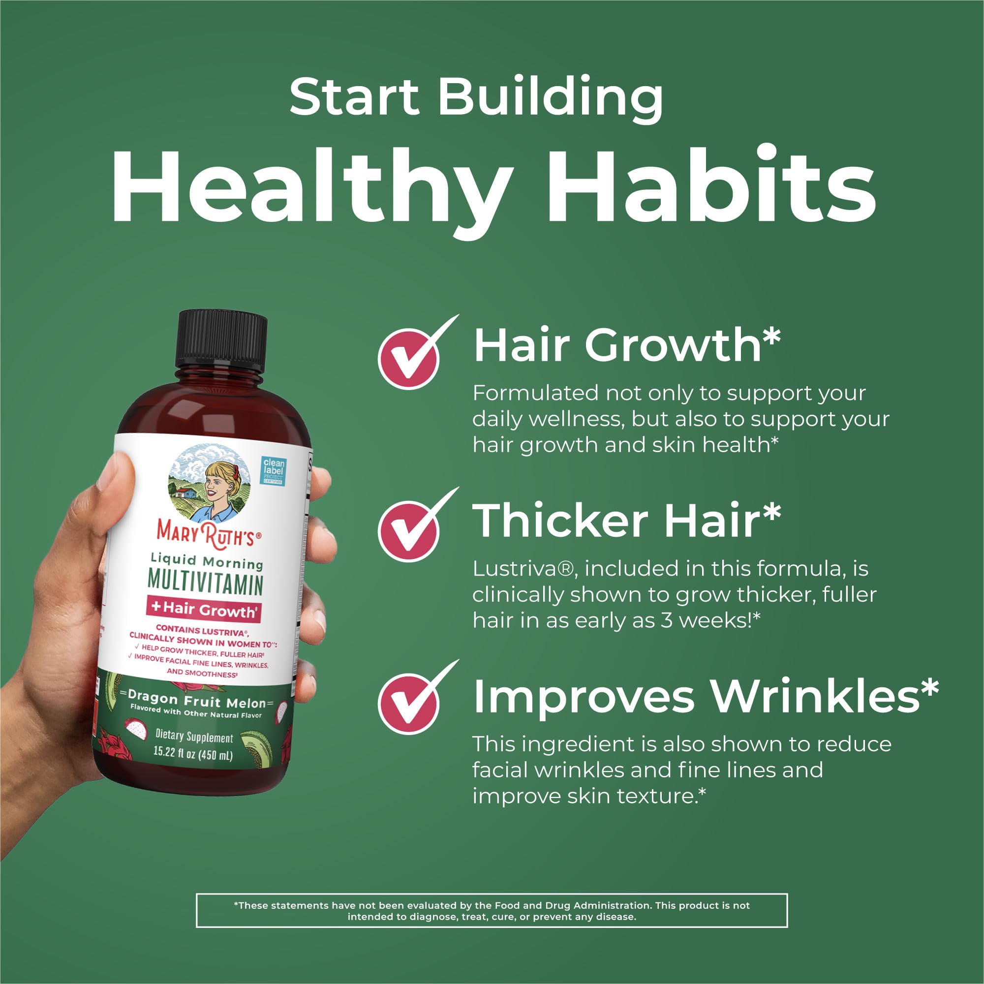 Foto 6 pulgar | Suplemento Multivitamínico Líquido Para El Crecimiento Del Cabello Maryruth  450 Ml - Venta Internacional.