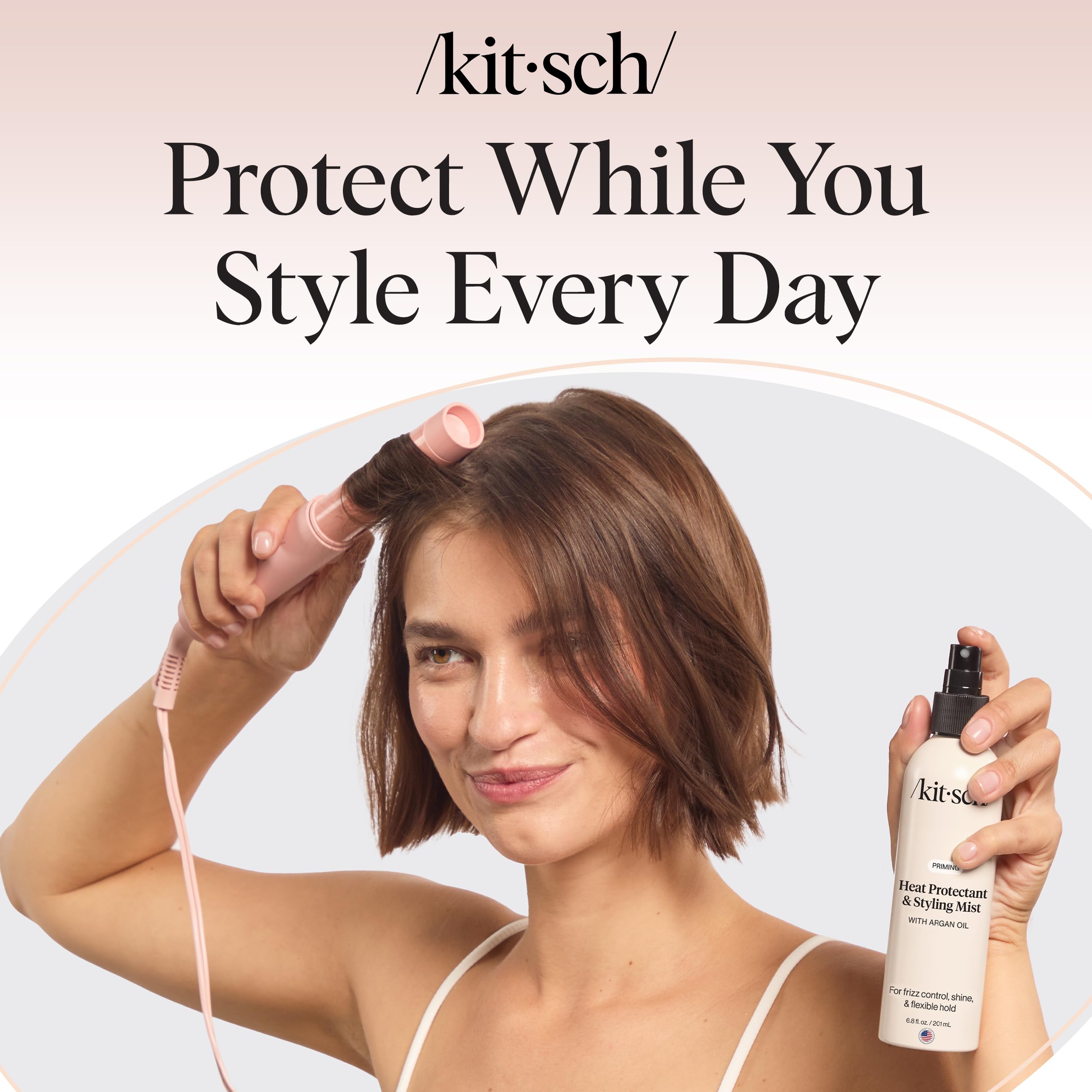 Foto 7 | Spray Protector Contra El Calor Kitsch  Aceite De Argán  200 Ml - Venta Internacional.