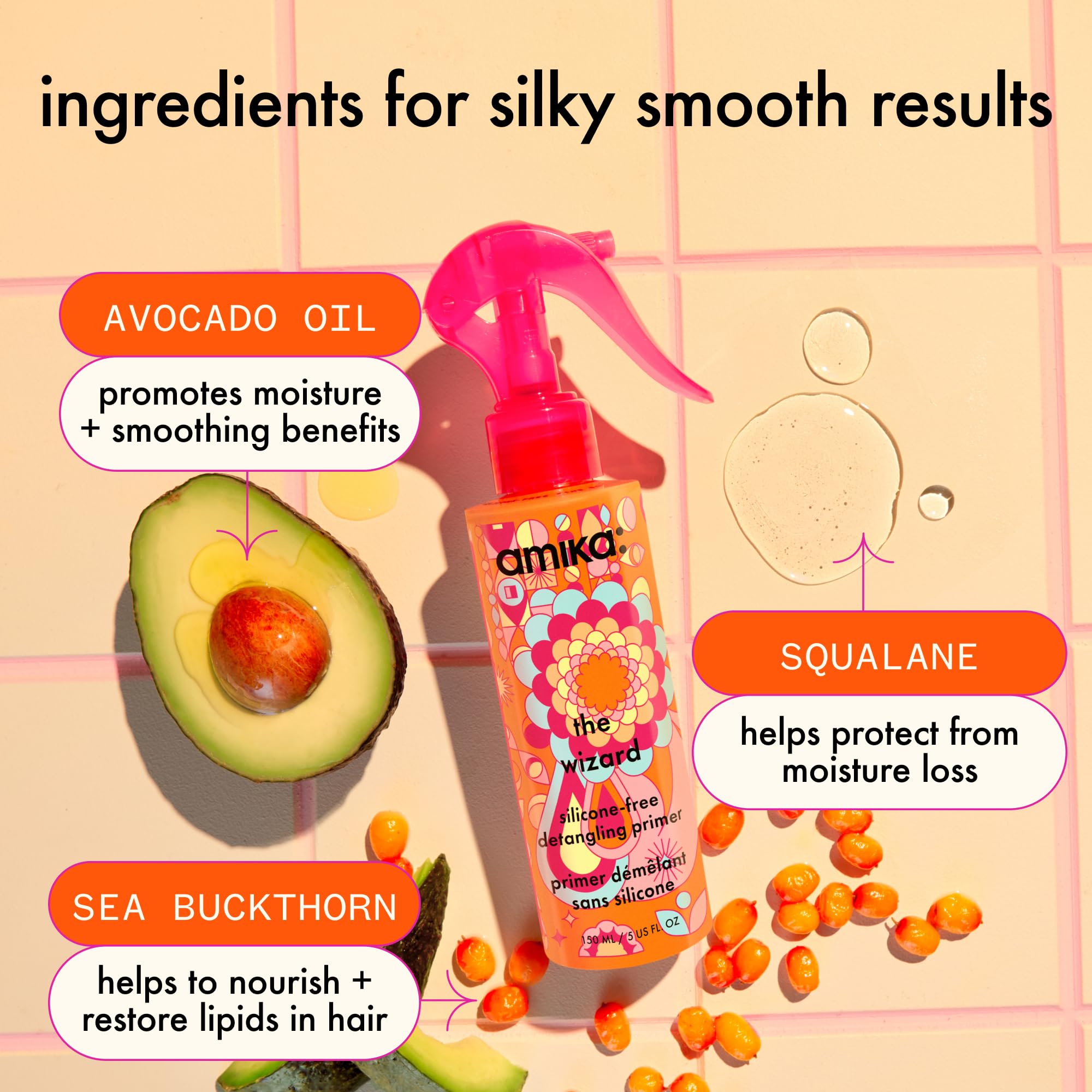 Foto 5 | Primer Desenredante Amika The Wizard Sin Silicona  60 Ml - Venta Internacional.