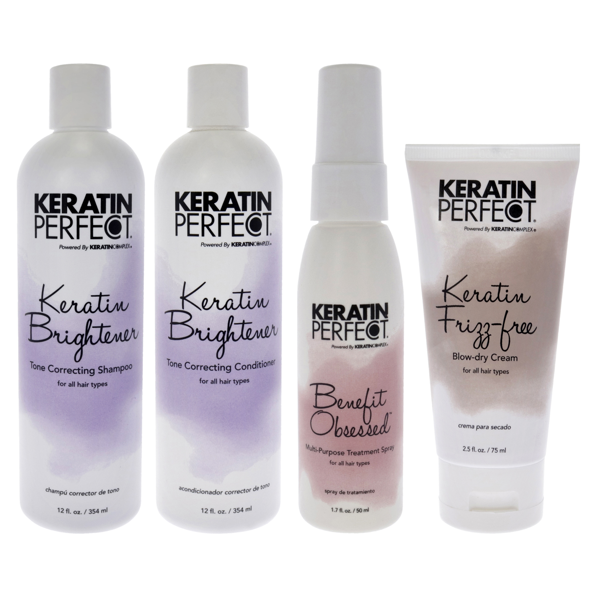 Kit De Abrillantador De Queratina Keratin Perfect  4 Piezas - Venta Internacional.