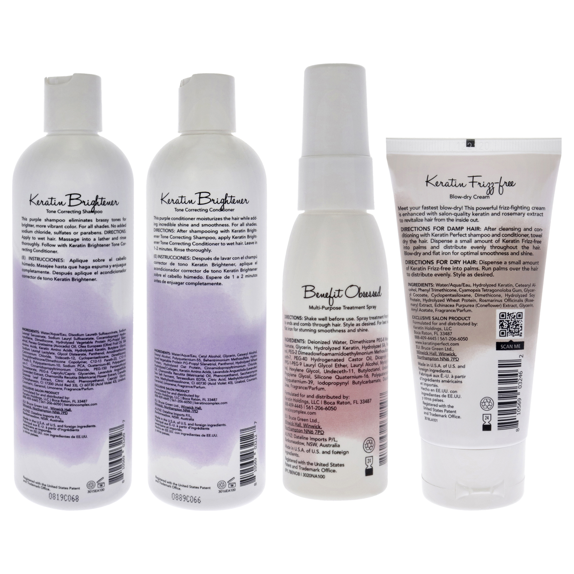 Foto 2 | Kit De Abrillantador De Queratina Keratin Perfect  4 Piezas - Venta Internacional.