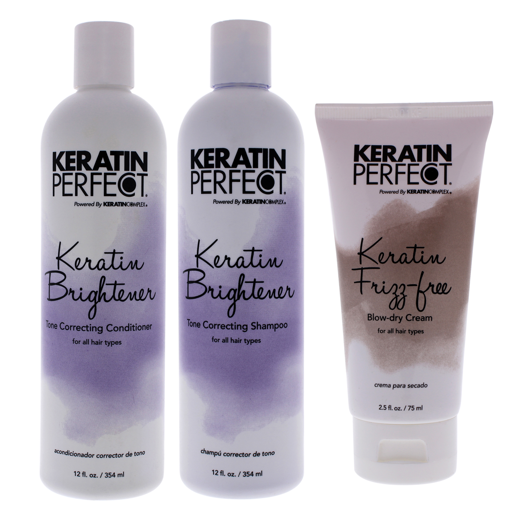 Kit De Abrillantador De Queratina Keratin Perfect  3 Piezas - Venta Internacional.