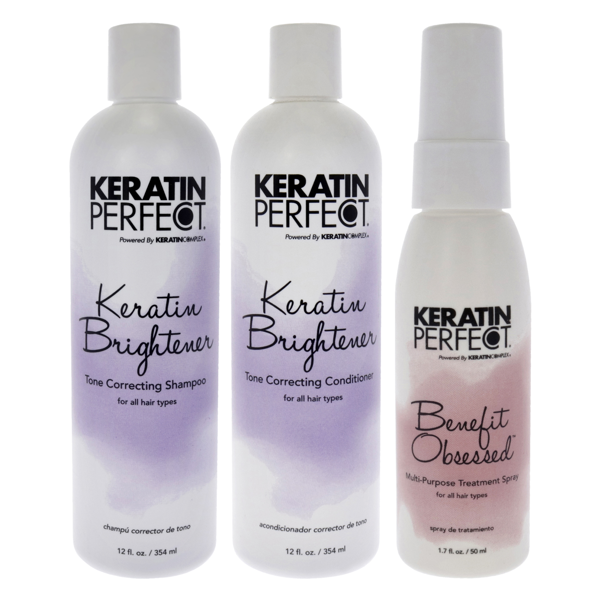 Kit De Abrillantador De Queratina Keratin Perfect  3 Piezas - Venta Internacional.