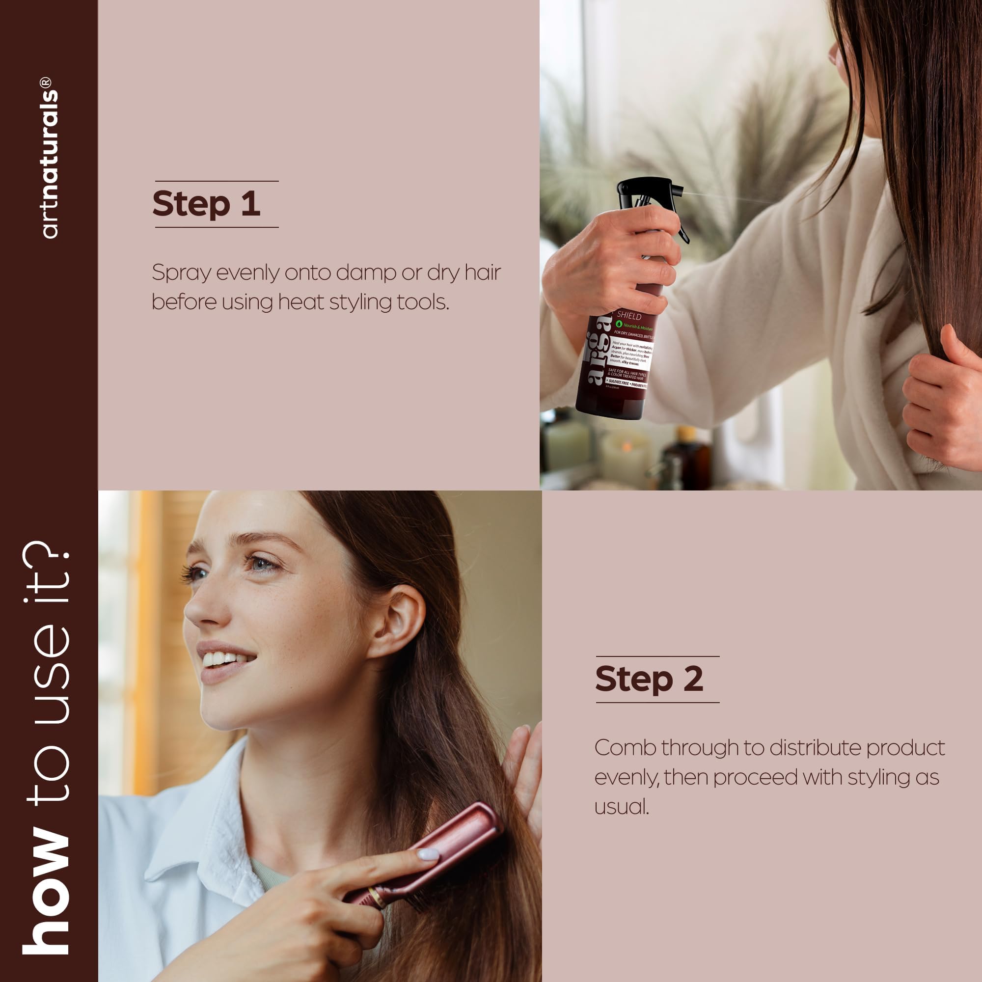 Foto 7 pulgar | Spray Protector Térmico Para El Cabello Artnaturals Anha-0801 236 Ml - Venta Internacional.