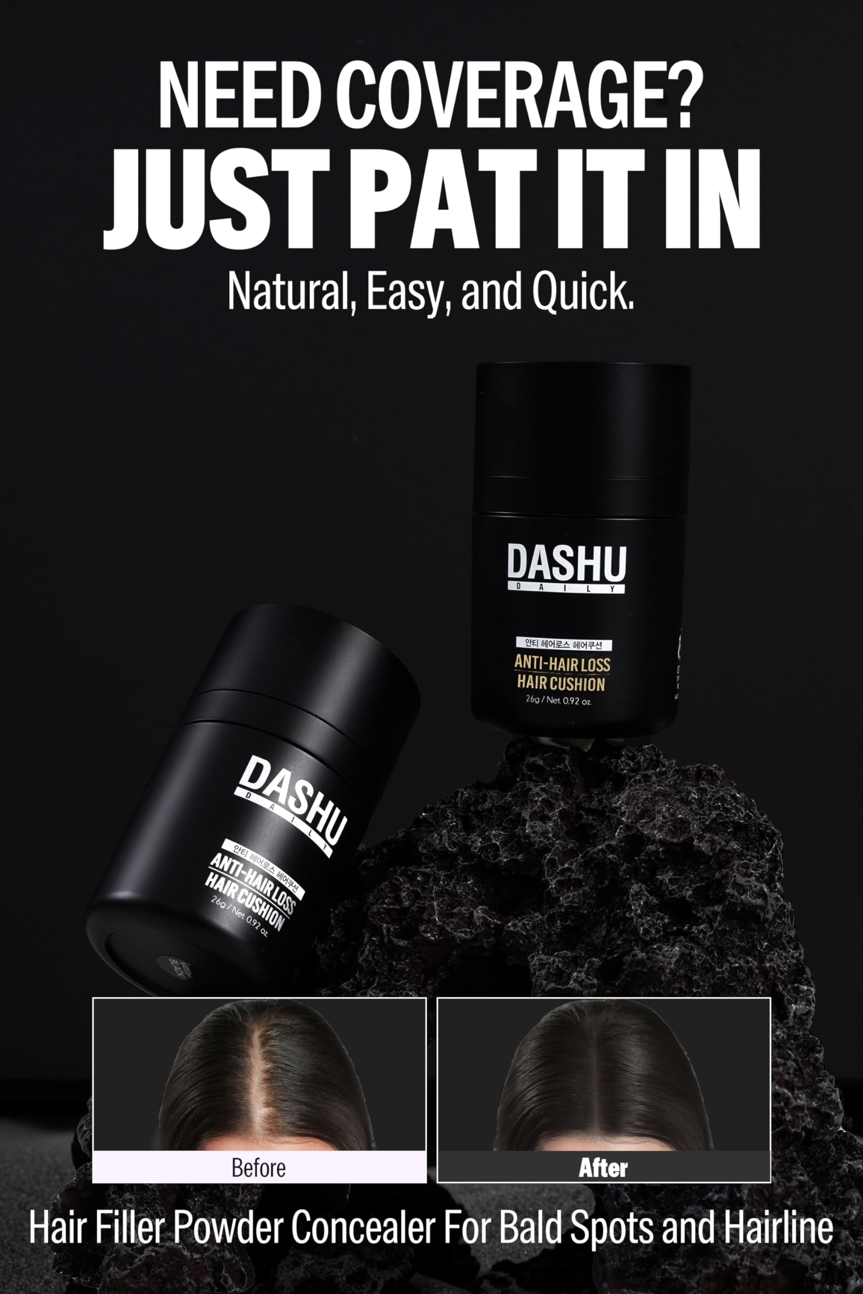 Foto 2 | Cojín Para Cabello Dashu Daily Hair Fall  Cabello Castaño Fino  16 Ml - Venta Internacional.
