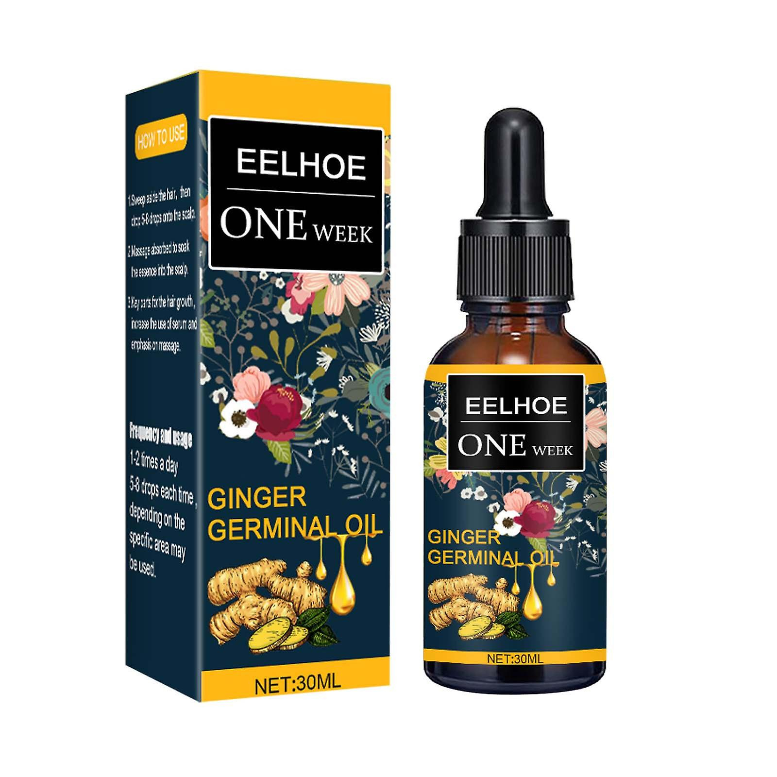 Aceite Esencial Para El Crecimiento Del Cabello Huoguo  Jengibre  Nutre El Cuero Cabelludo  30 Ml - Venta Internacional.