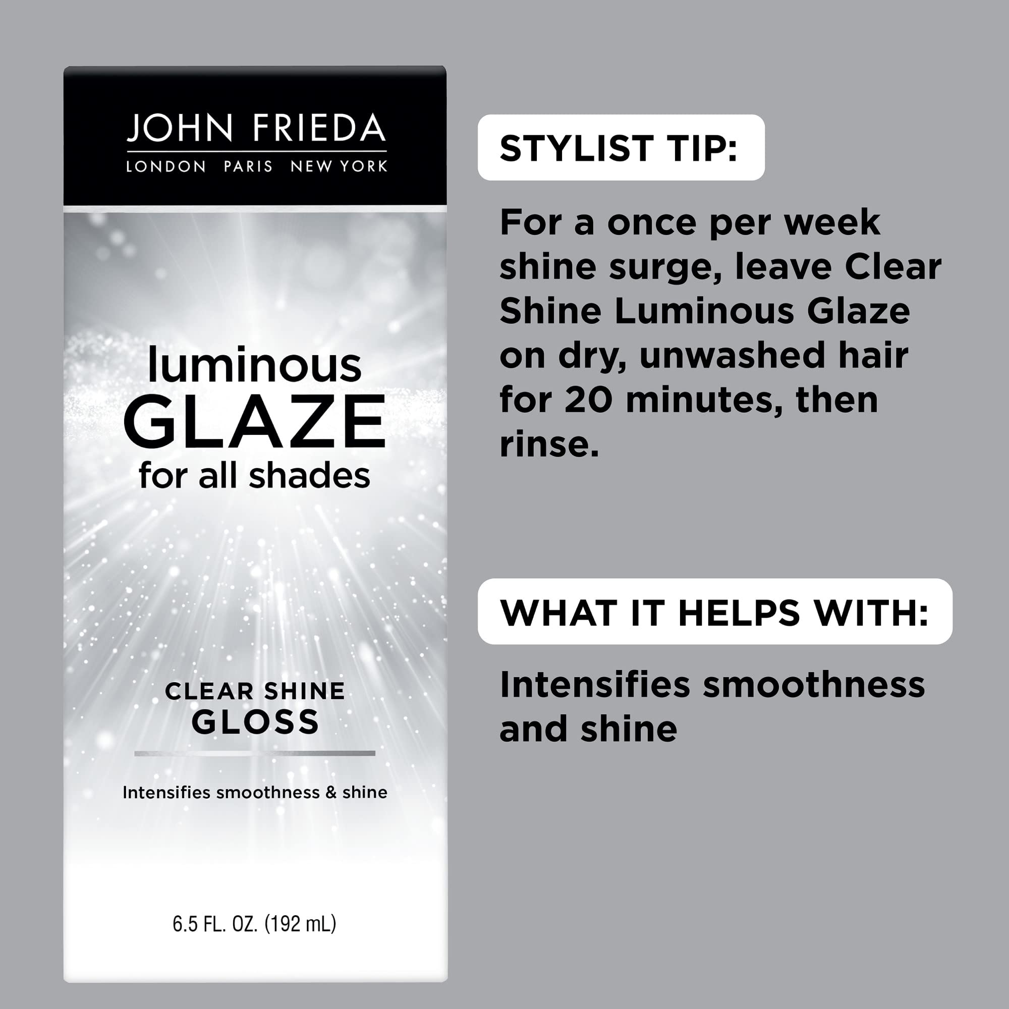 Foto 3 pulgar | Brillo De Pelo John Frieda Luminous Glaze Clear Shine 190 Ml X2 - Venta Internacional.
