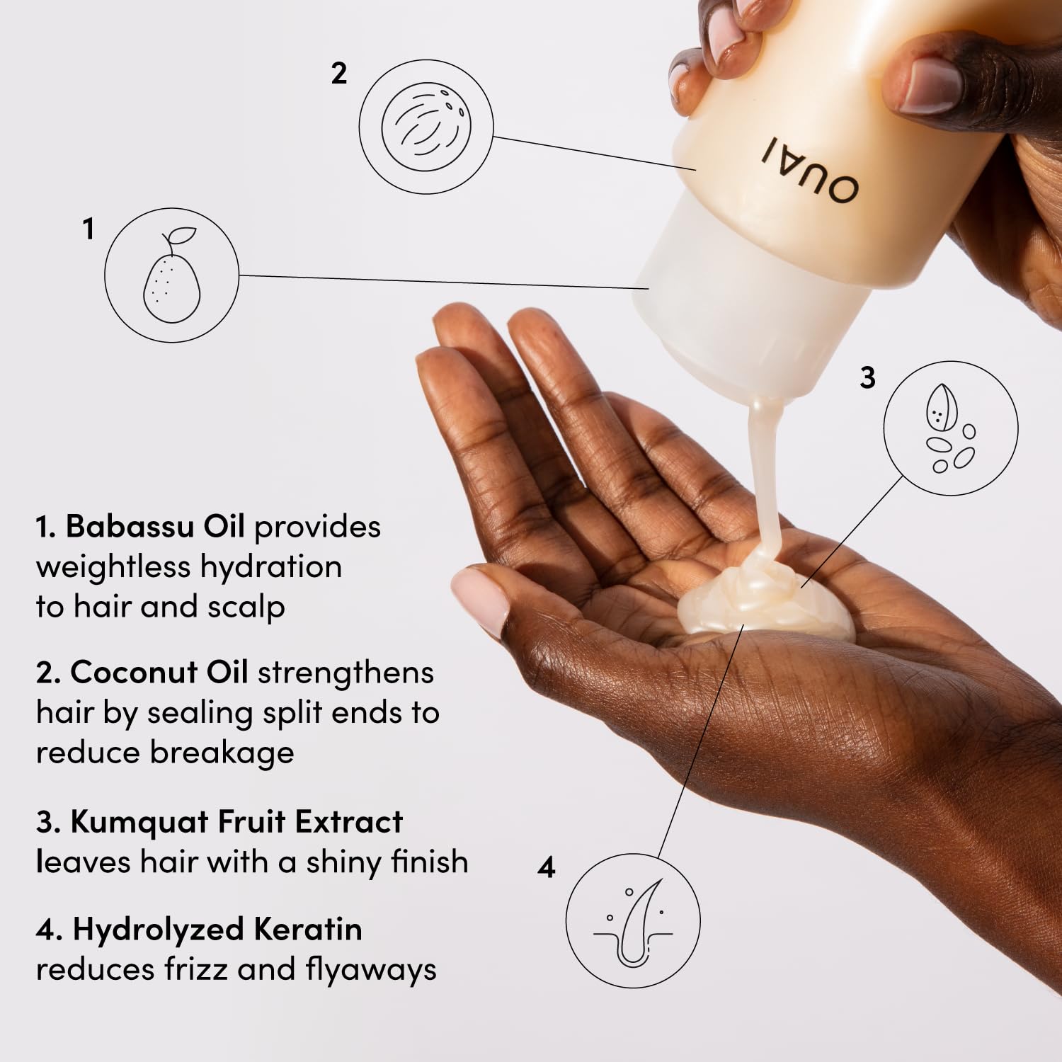 Foto 3 | Champú Ouai Medium Hydrating Con Aceite De Coco 300 Ml - Venta Internacional.