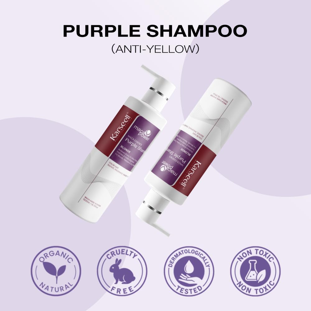 Foto 4 | Champú Karseell Maca Power Purple Neutraliza El Latón, 500 Ml - Venta Internacional.