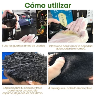 Foto 6 | Shampoo Tinte 500ml Natural Cubre Canas Instantáneo (color Negro)