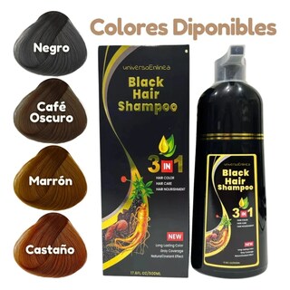 Foto 4 | Shampoo Tinte Cubre Canas Natural 500ml Cambio Color Cabello (color Marron)