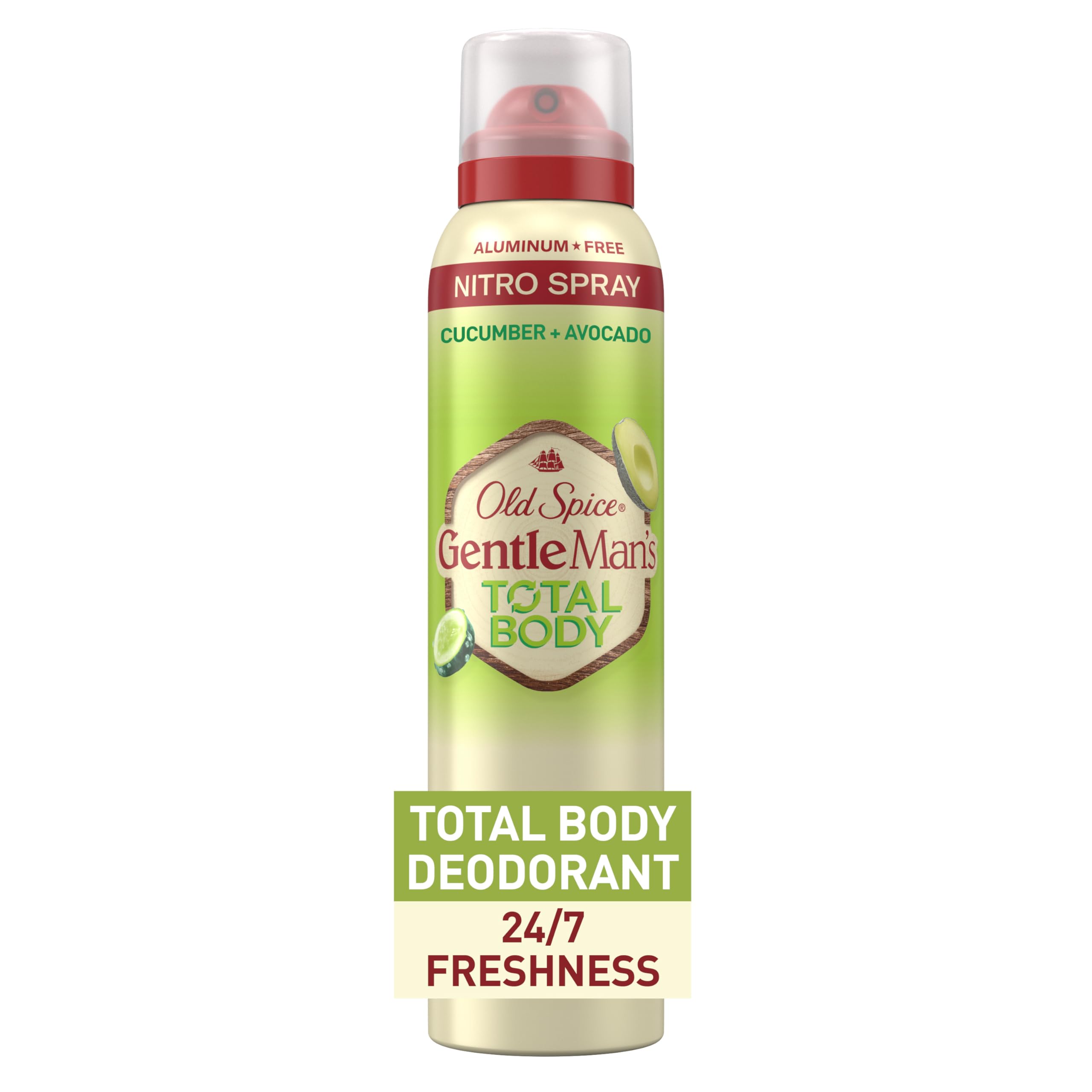 Desodorante En Aerosol Old Spice Para Todo El Cuerpo, Pepino Y Aguacate, 100 Ml - Venta Internacional.