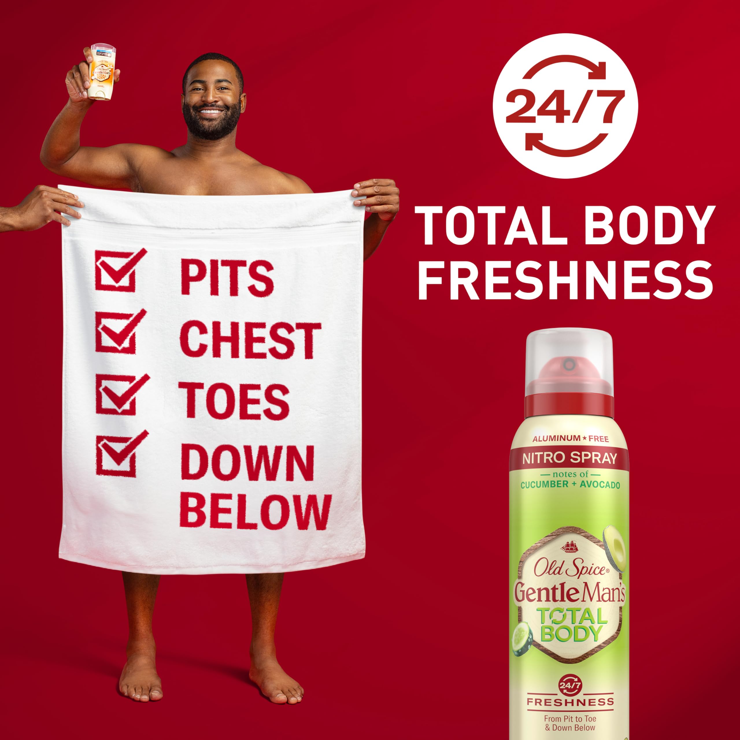 Foto 3 pulgar | Desodorante En Aerosol Old Spice Para Todo El Cuerpo, Pepino Y Aguacate, 100 Ml - Venta Internacional.