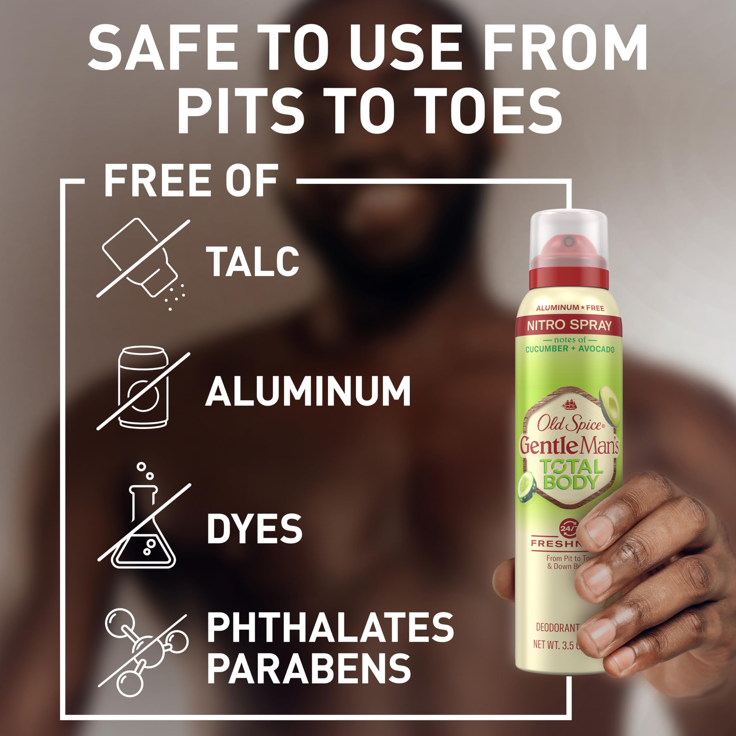 Foto 5 pulgar | Desodorante En Aerosol Old Spice Para Todo El Cuerpo, Pepino Y Aguacate, 100 Ml - Venta Internacional.