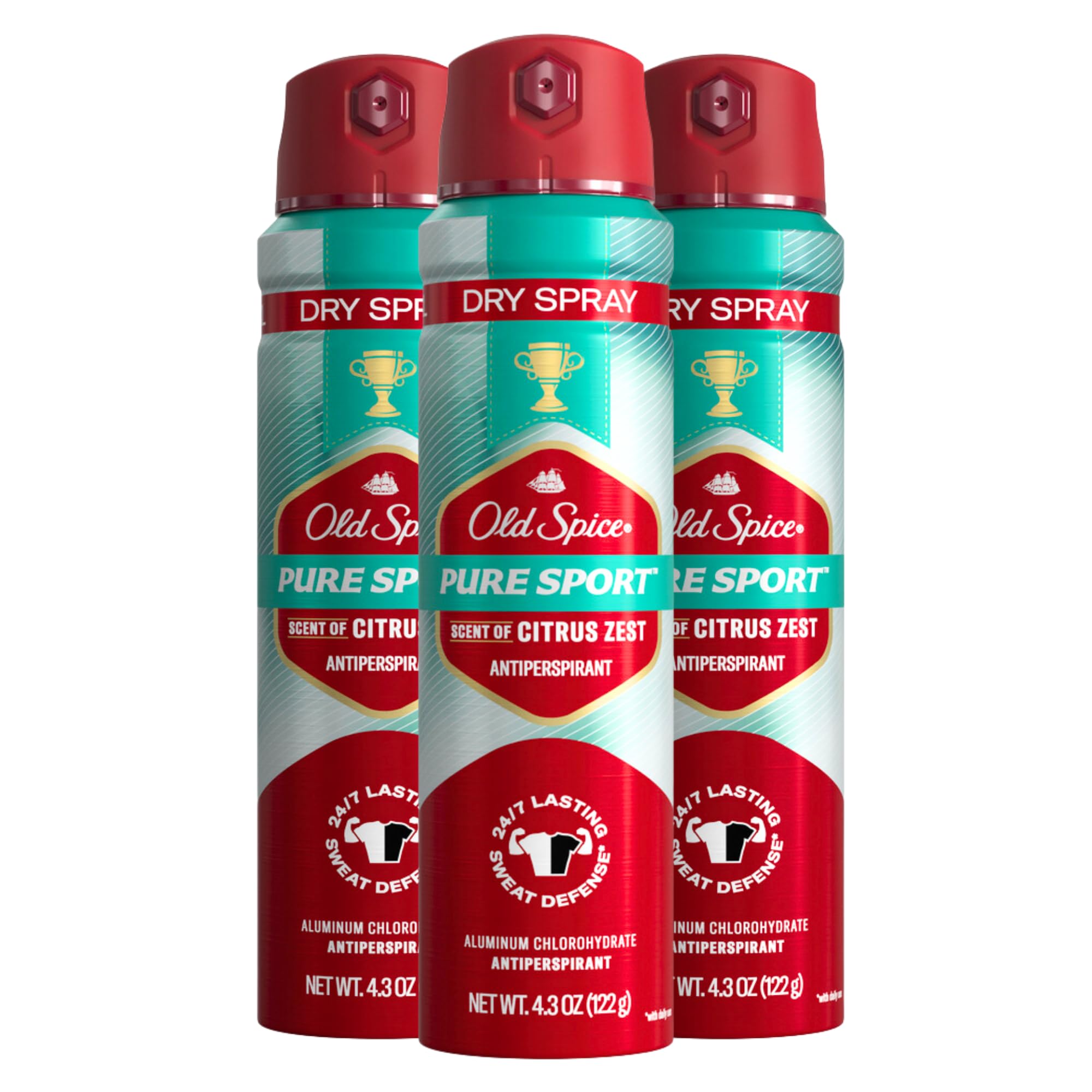 Foto 2 pulgar | Antitranspirante Y Desodorante Old Spice Pure Sport 24/7 125 Ml X 3 - Venta Internacional.