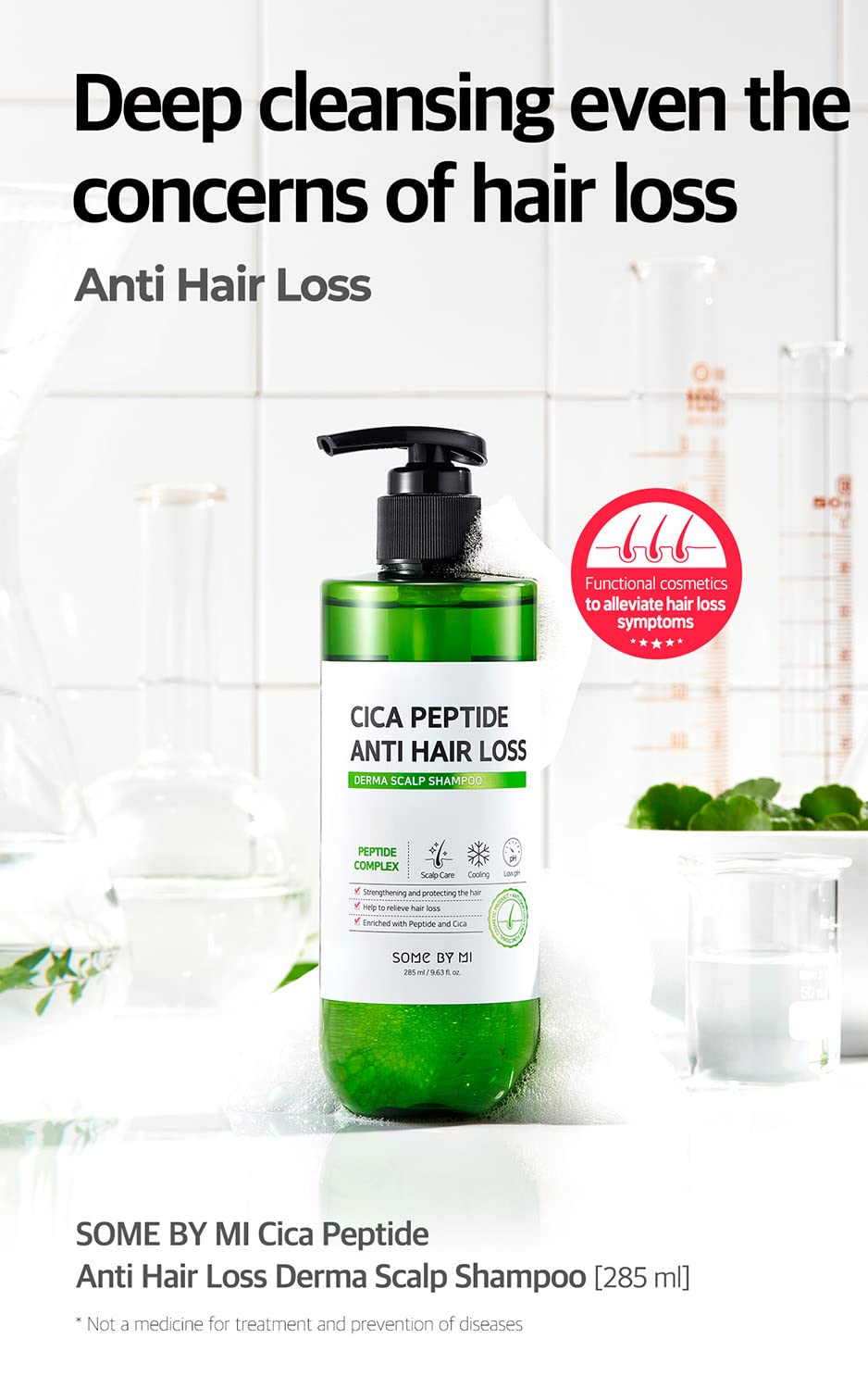 Foto 3 pulgar | Shampoo Some By Mi Cica Peptide Anticaída 285 Ml - Venta Internacional.