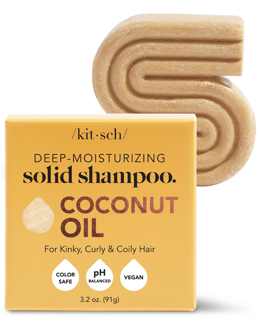 Foto 2 pulgar | Shampoo Bar Kitsch, Aceite De Coco, Hidratante Profundo, 90 Ml - Venta Internacional.