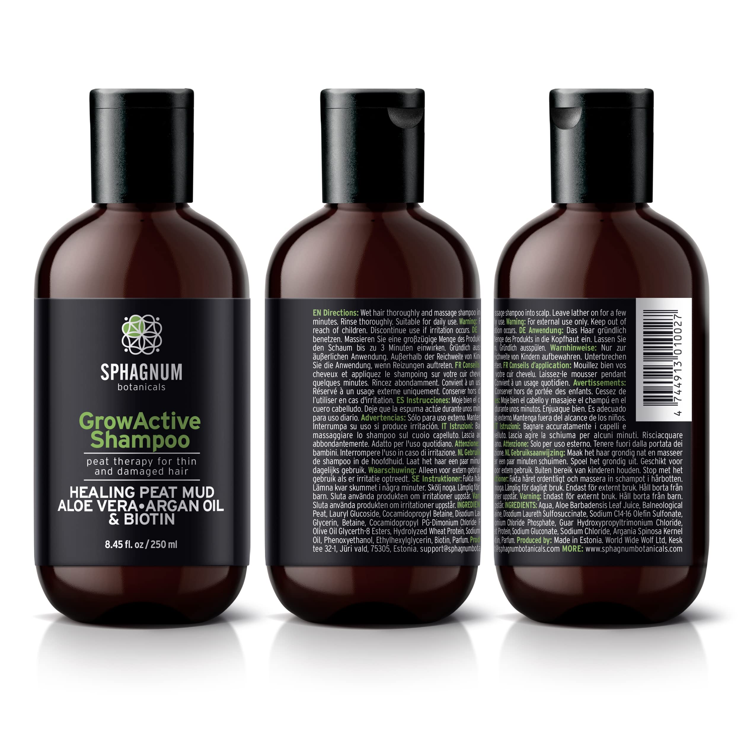 Foto 8 pulgar | Champú Y Acondicionador Para El Crecimiento Del Cabello Sphagnum Botanicals - Venta Internacional.