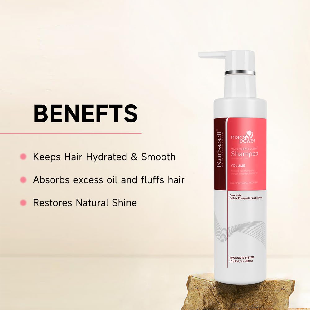 Foto 3 | Champú Karseell Maca Power Volume 200 Ml Para Cabello Fino - Venta Internacional.