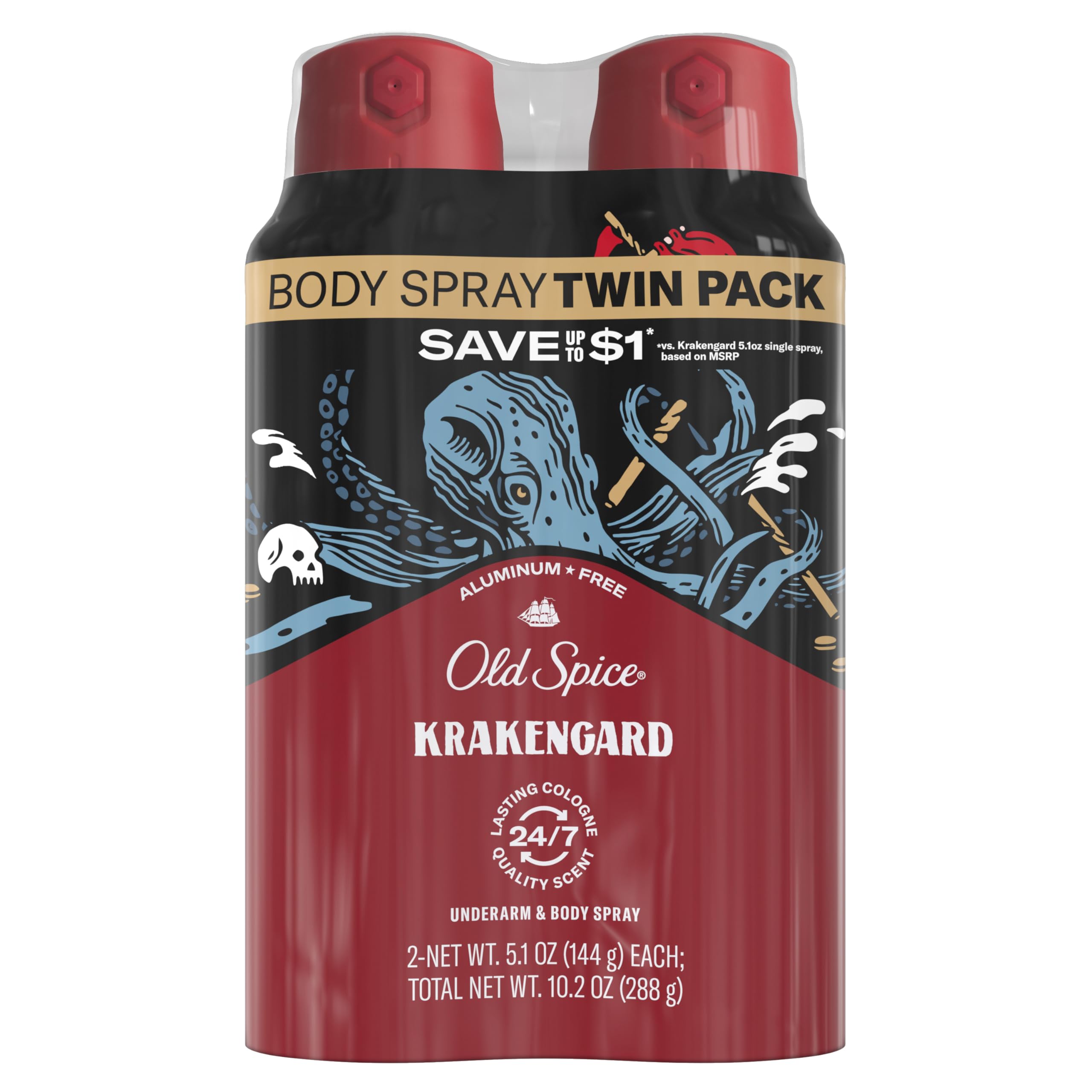 Foto 1 | Spray Corporal Old Spice Krakengard Para Hombre, 150 Ml (paquete De 2) - Venta Internacional.