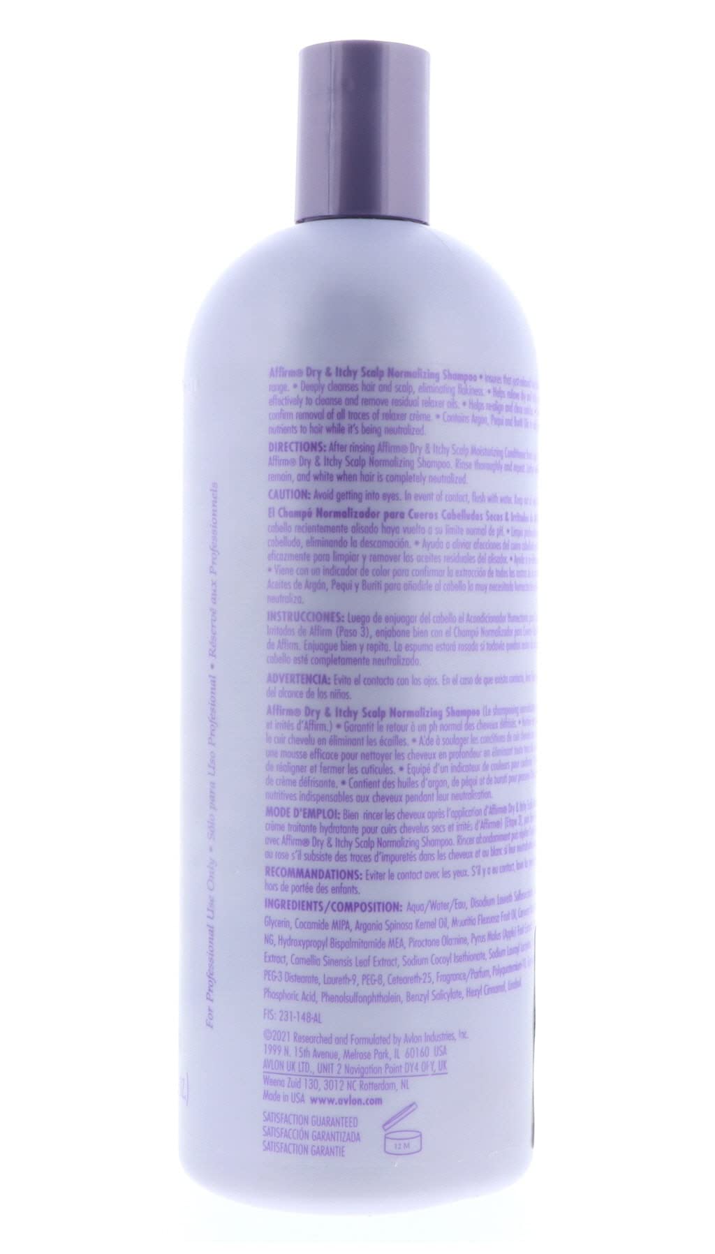 Foto 4 | Champú Avlon Affirm Que Normaliza El Cuero Cabelludo Seco Y Con Picazón, 960 Ml - Venta Internacional.