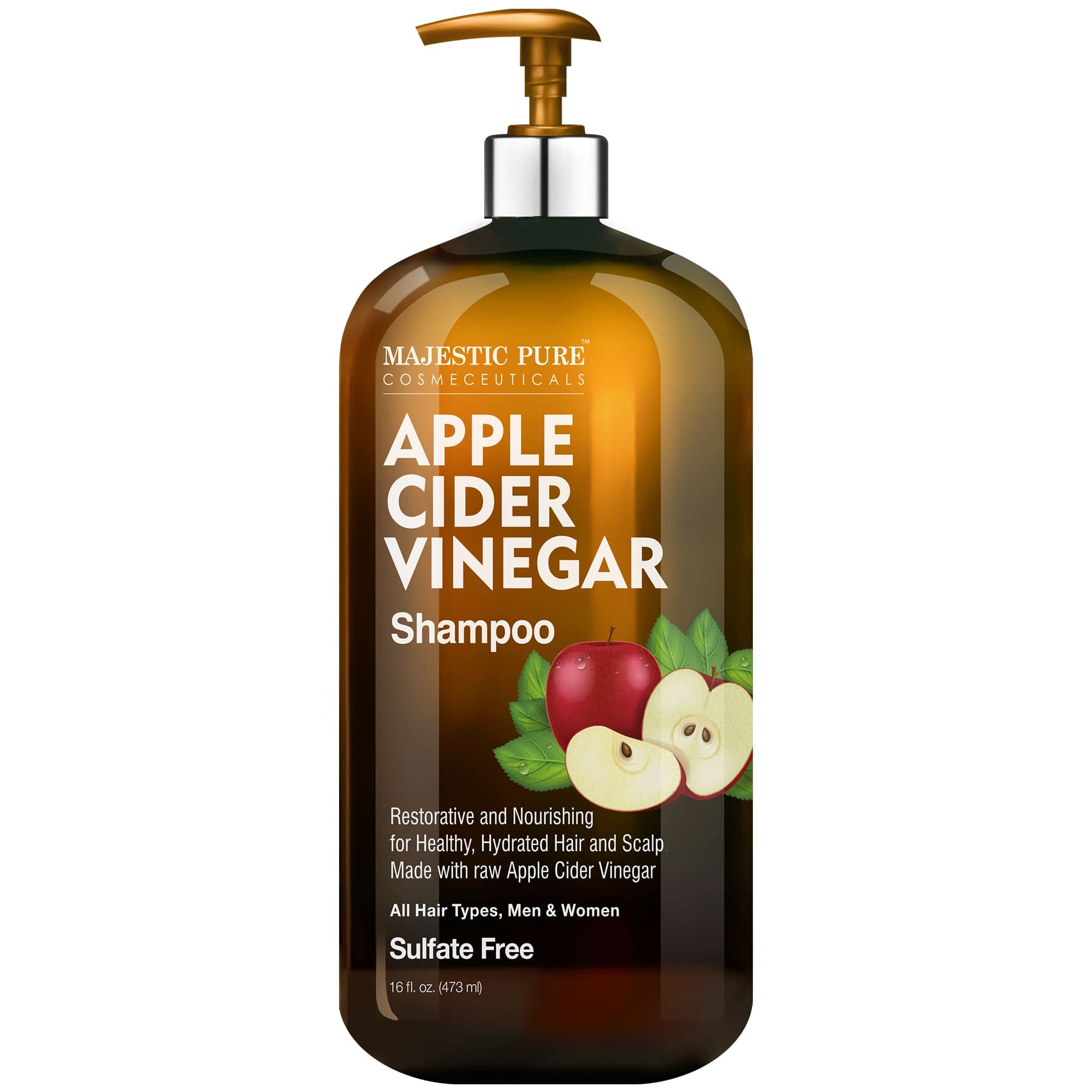 Foto 1 | Champú Majestic Pure Con Vinagre De Sidra De Manzana, 480 Ml, Sin Sulfatos - Venta Internacional.