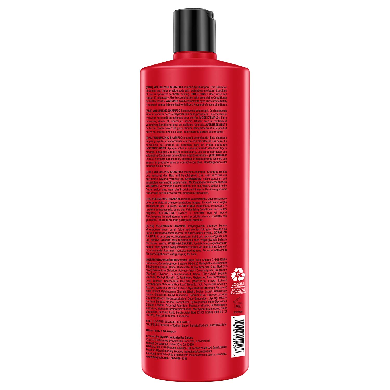 Foto 3 pulgar | Champú Sexyhair Big Voluminizing, 1 Litro, Hidratante, Sin Sulfatos - Venta Internacional.