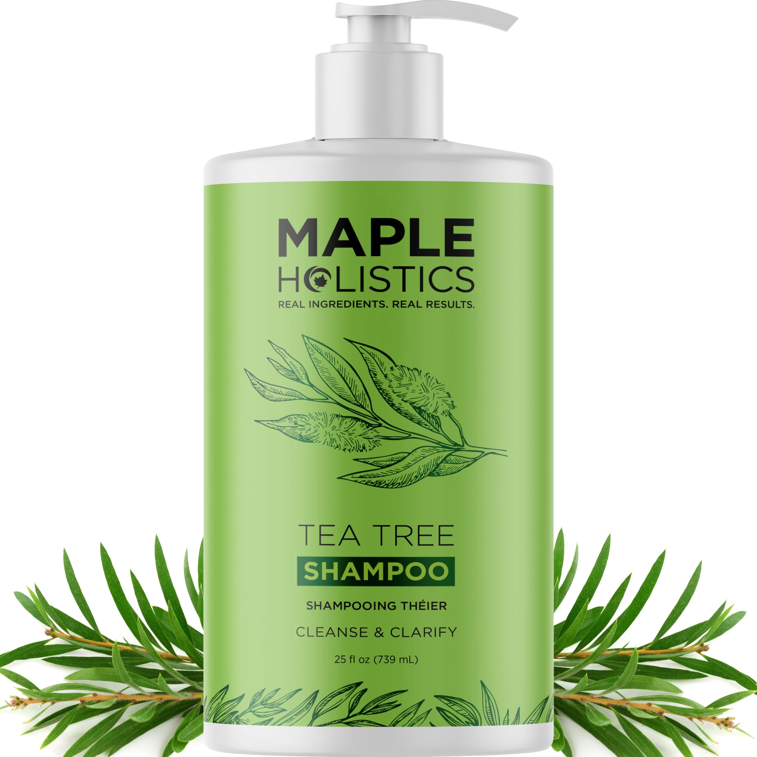 Foto 2 pulgar | Champú Maple Holistics, Aceite De Árbol De Té, 750 Ml, Sin Sulfatos - Venta Internacional.