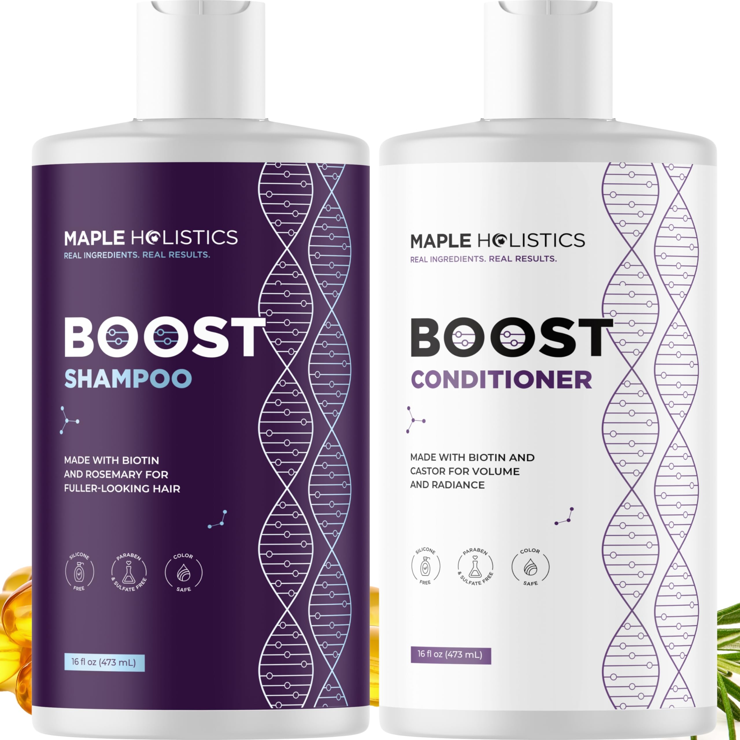 Set De Champú Y Acondicionador Maple Holistics Advanced Biotin - Venta Internacional.